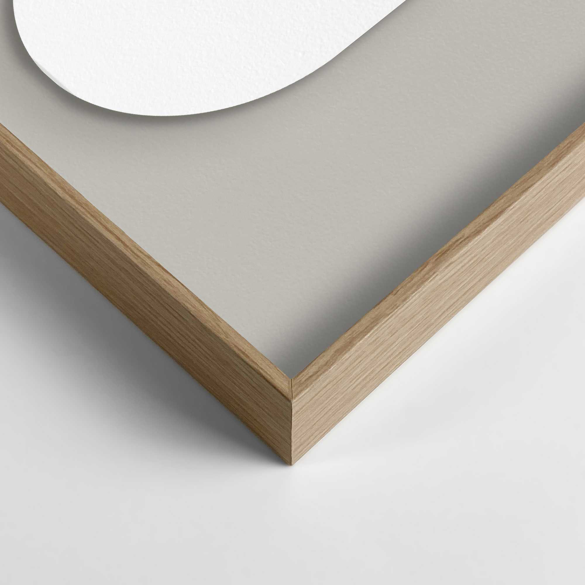 Detailaufnahme einer Ecke des Wandbilds „Abstract Stack“, 70 × 100 cm; Oberfläche, Kante und Materialstärke sind sichtbar.