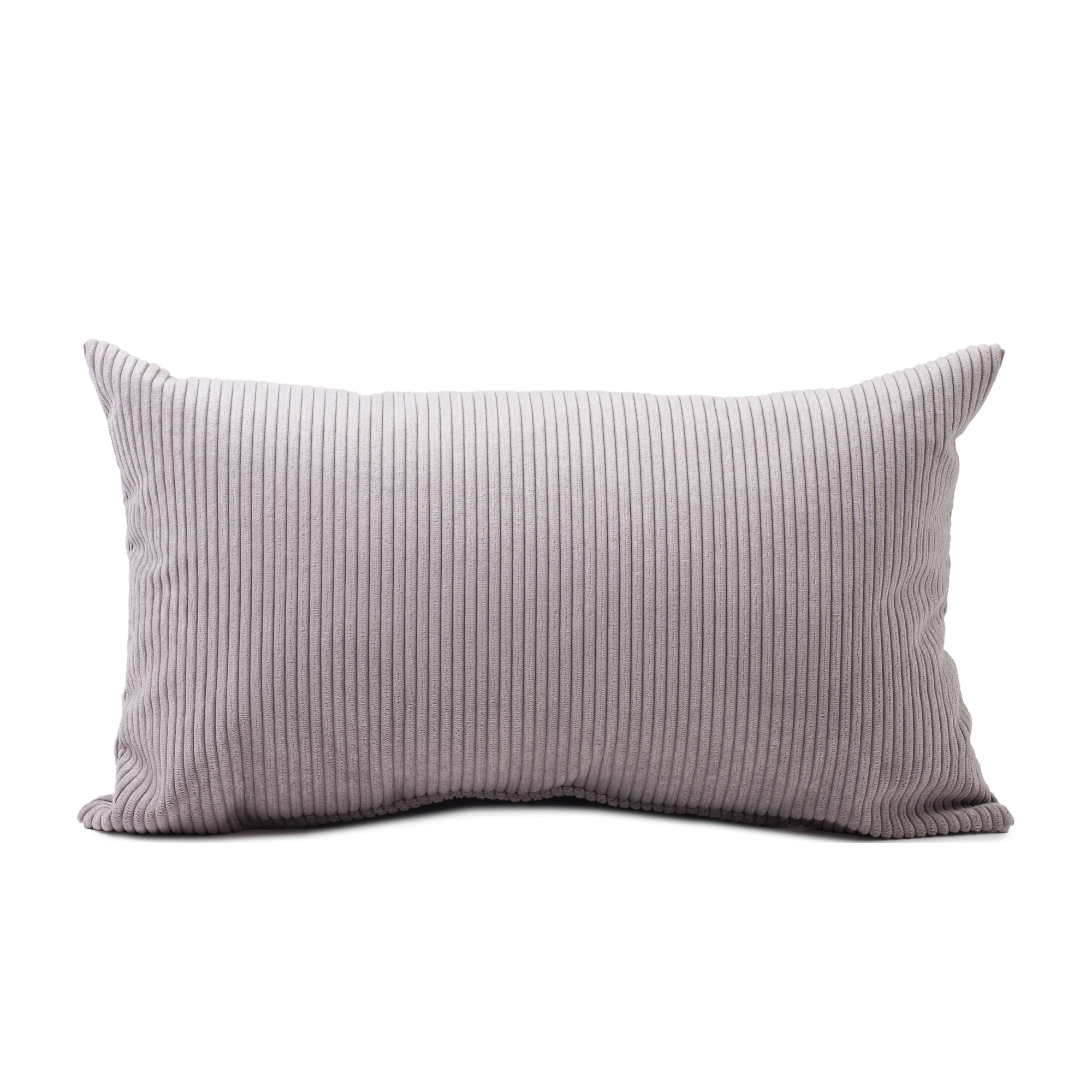 Rechteckiges Komplettkissen Modell Capri in Silber, ca. 30 × 50 cm.