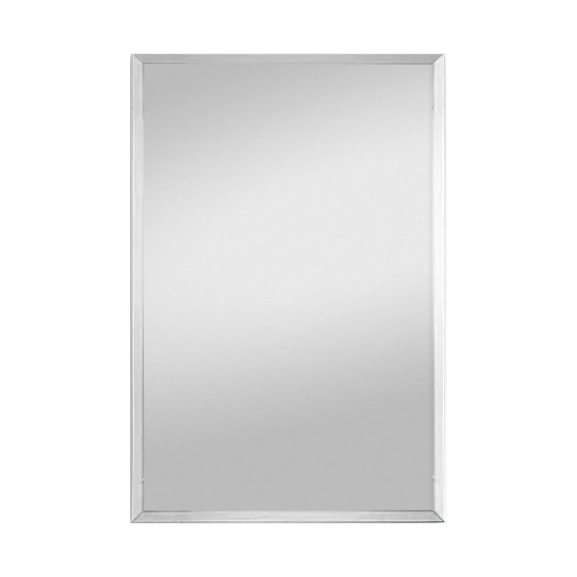 Facettenspiegel Rosi, freigestellt in einer zweiten Gesamtansicht; zu sehen ist die rechteckige Facettenspiegel-Fläche mit abgeschrägter Spiegelkante; Maße ca. 50 x 70 x 0,4 cm.