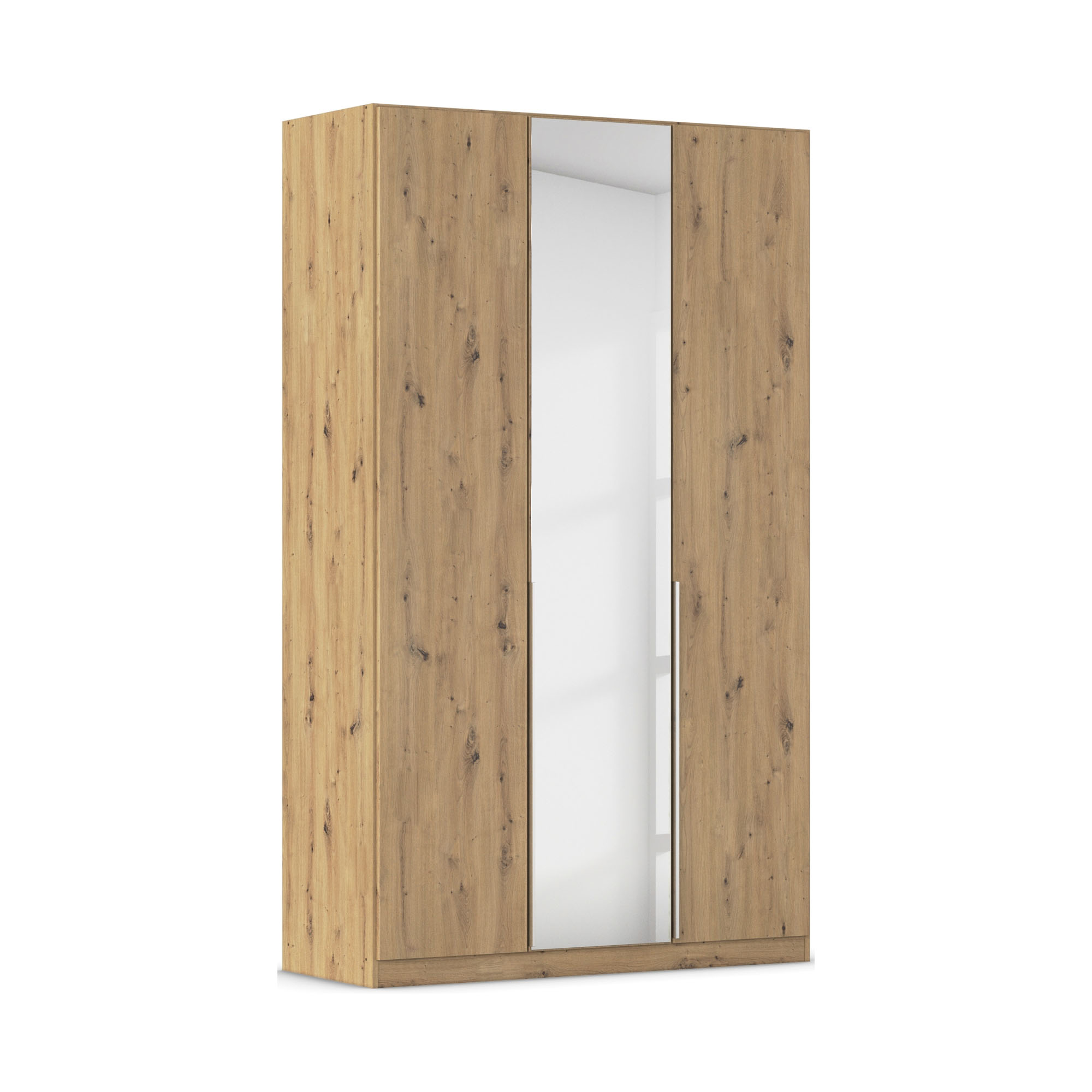 Drehtürenschrank 3-türig 1 Spiegeltüre Dekor-Druck Eiche Artisan