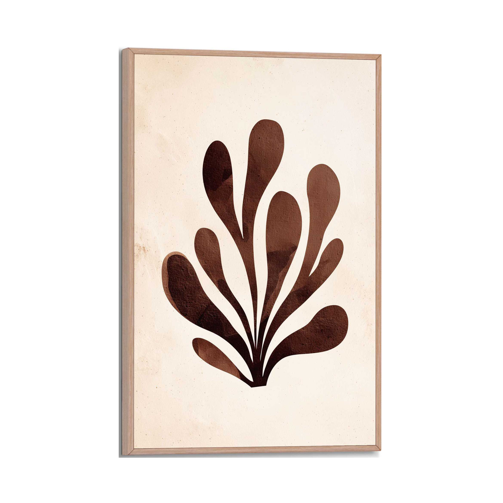 Frontansicht des Wandbilds „Organics“ in Beige, Größe 20 × 30 cm; das vollständige Motiv ist zu sehen.