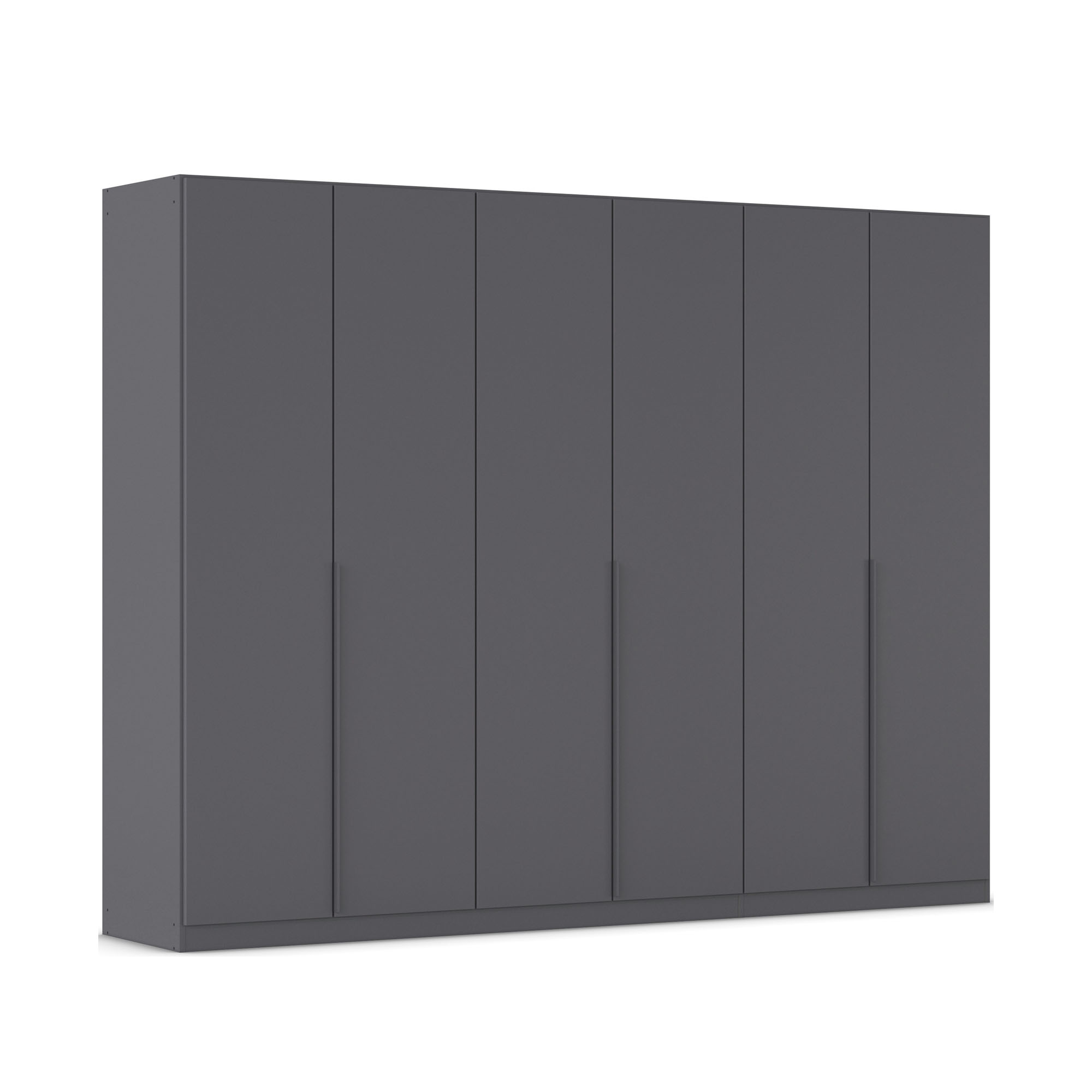Drehtürenschrank 6-türig grau metallic