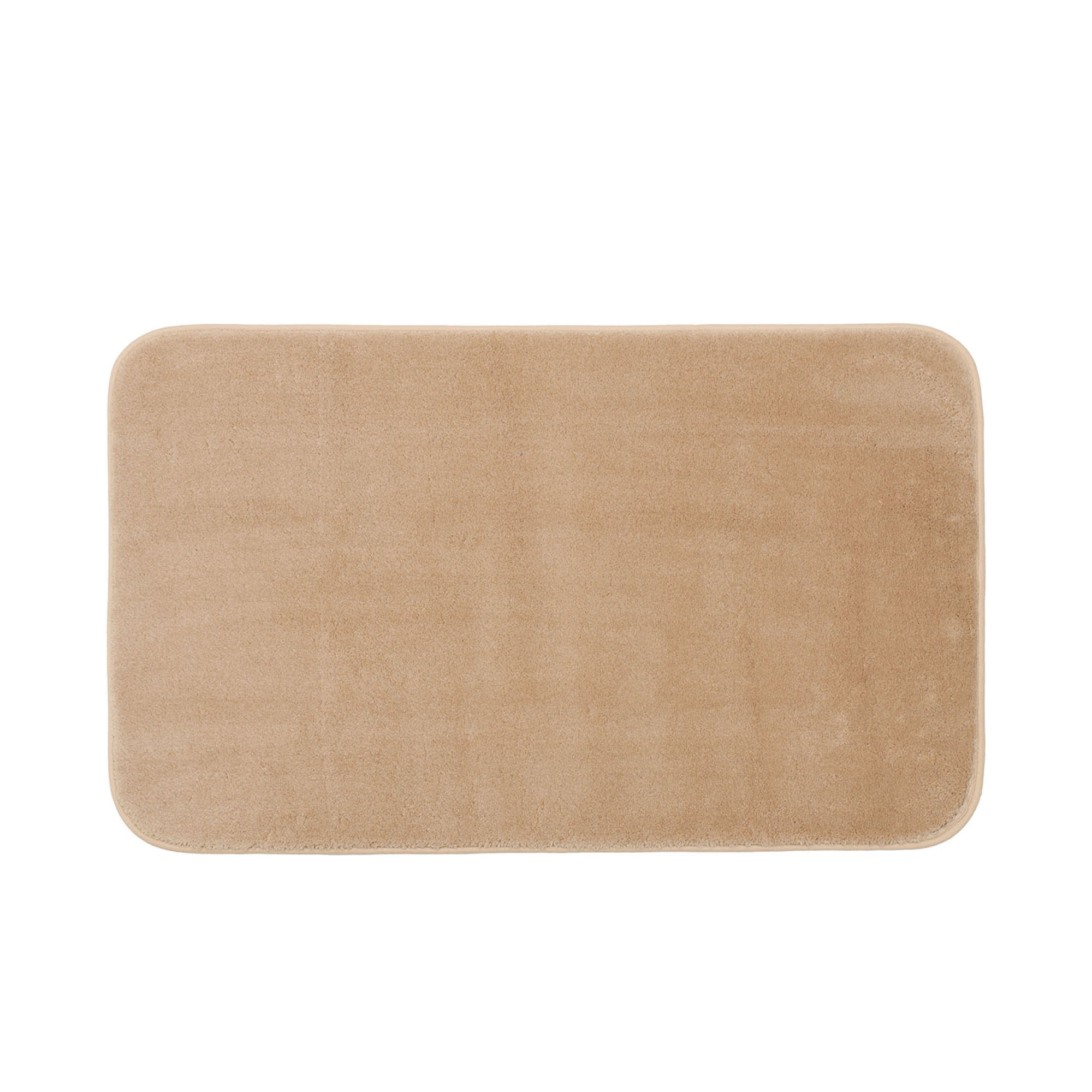 Rechteckiger Badteppich Modell RIO Premium in Sand, ca. 50 × 70 cm.