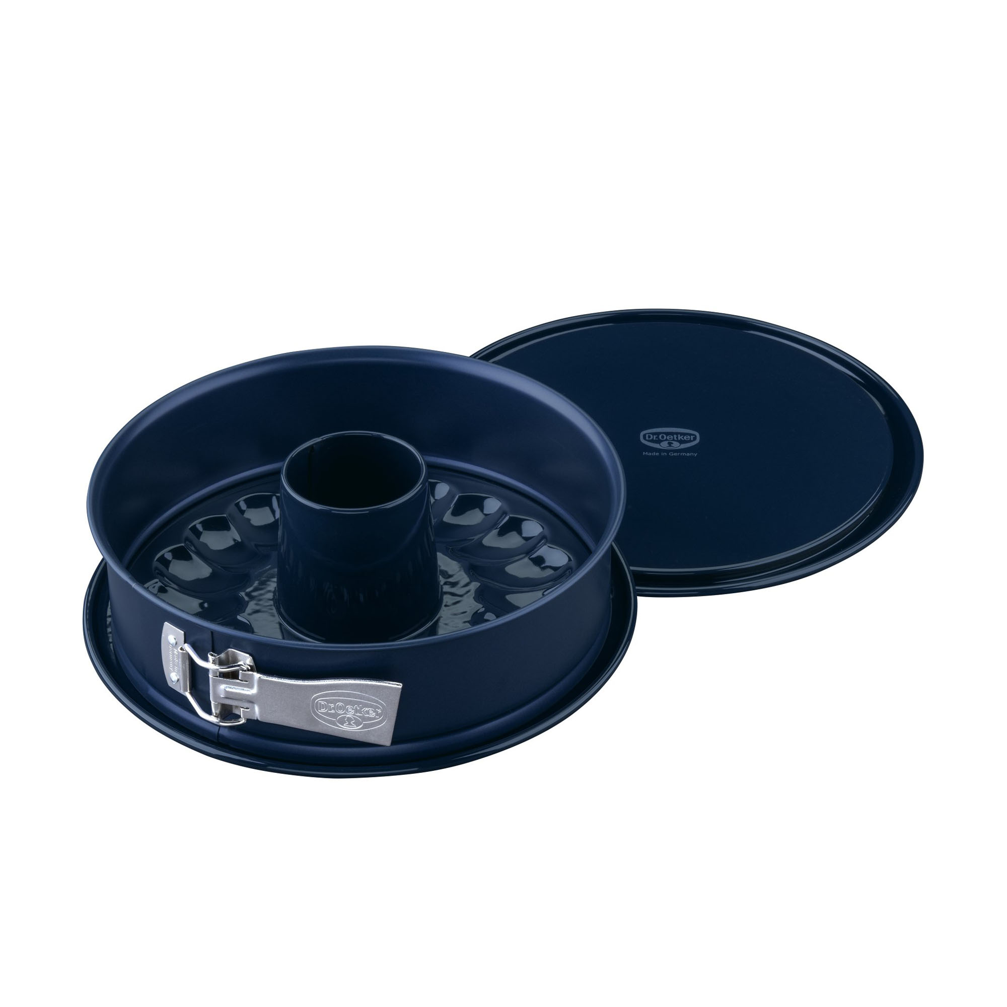 Springform 26 cm aus Emaille mit Rohrboden Einsatz und Servierboden von Dr Oetker