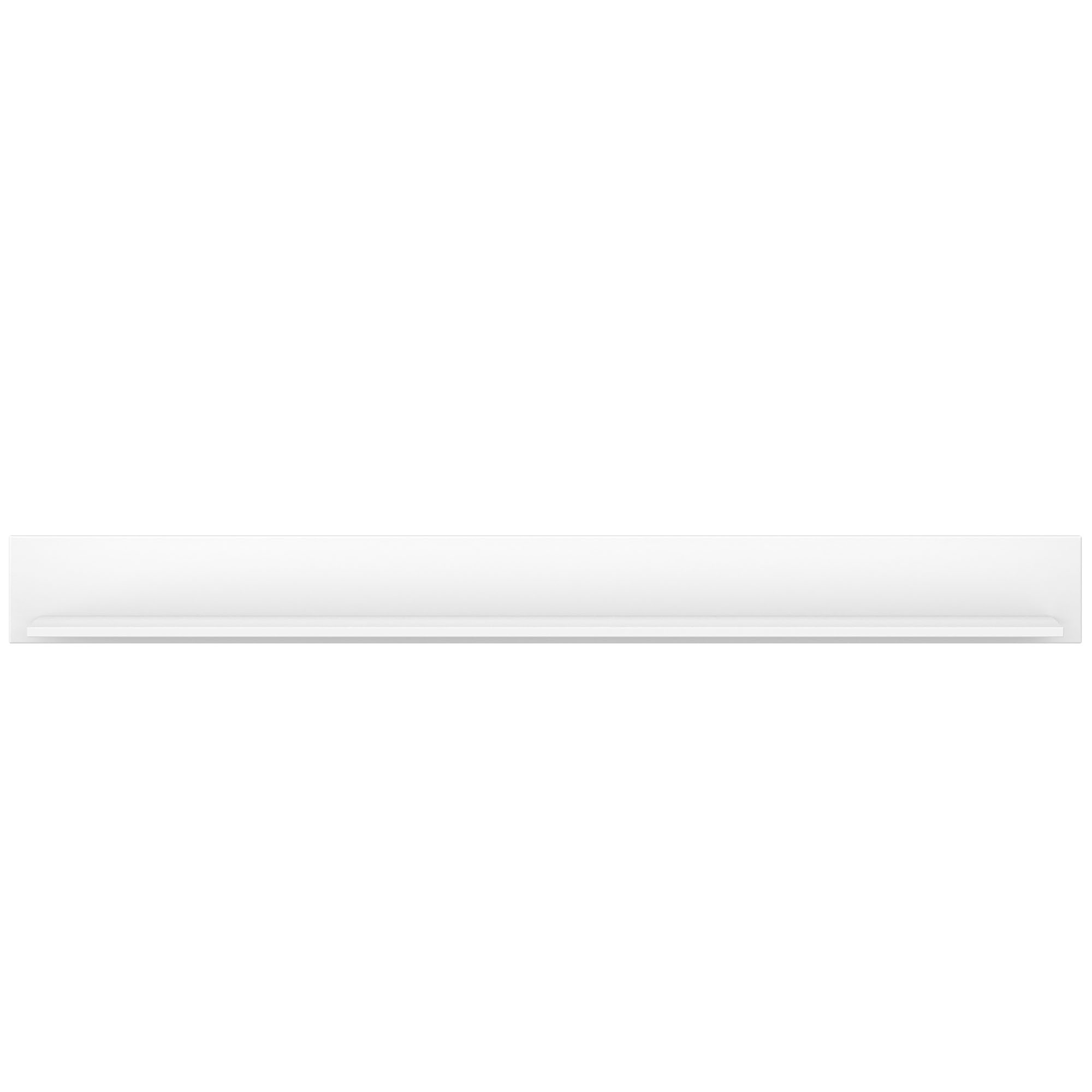 Schlichtes Wandboard Rion in Weiß zur Wandmontage mit langer Ablagefläche für Bilderrahmen, Dekoration und Wohnaccessoires