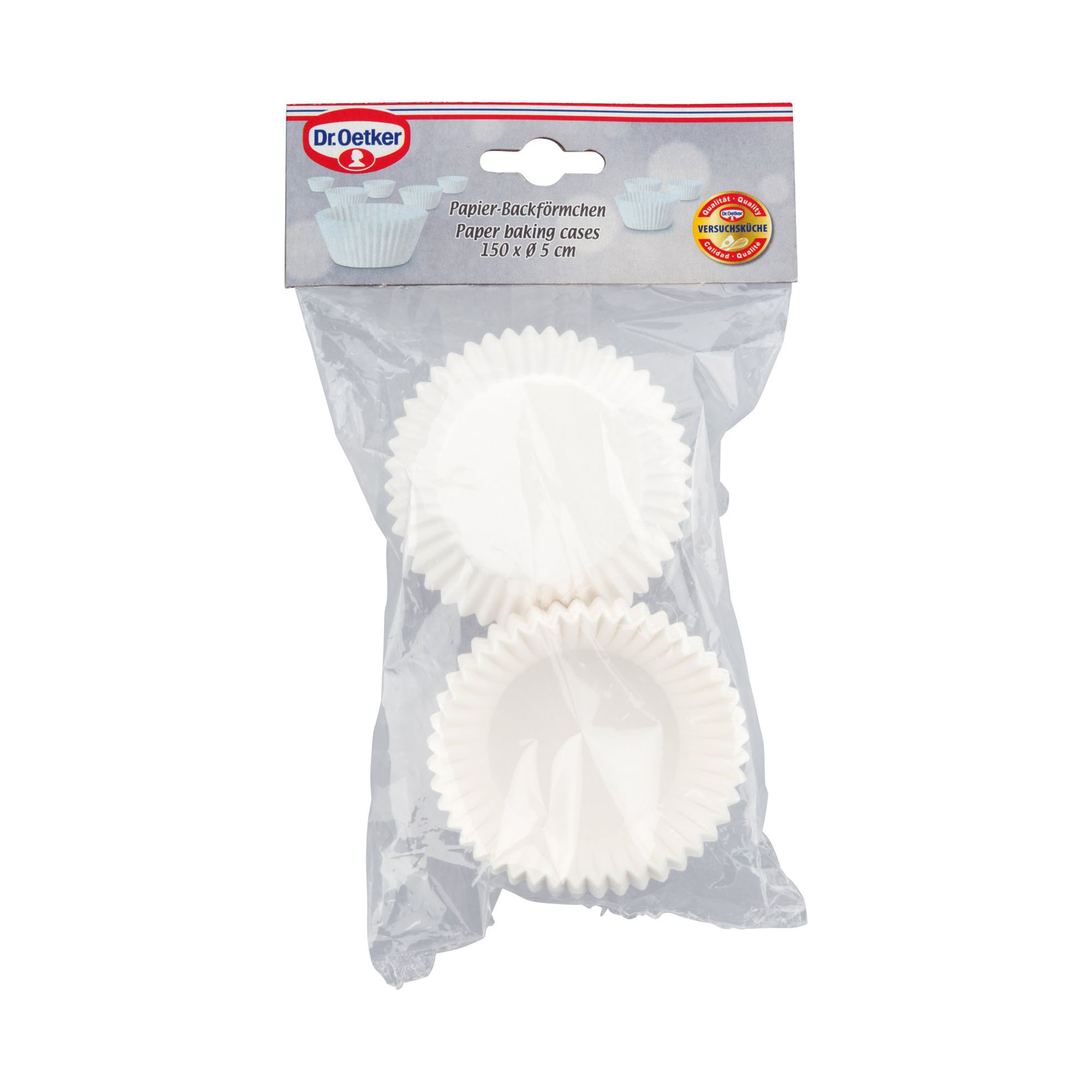 Verpackung mit weißen Papier Backförmchen 150 Stück Durchmesser 5 cm