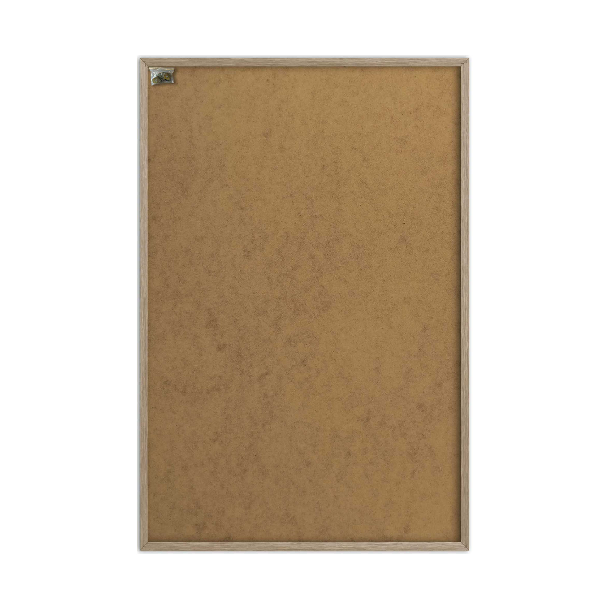Rückansicht des Wandbilds „Hat Chic“, 90 × 60 cm; sichtbar sind Rückwand und rückseitige Konstruktion.