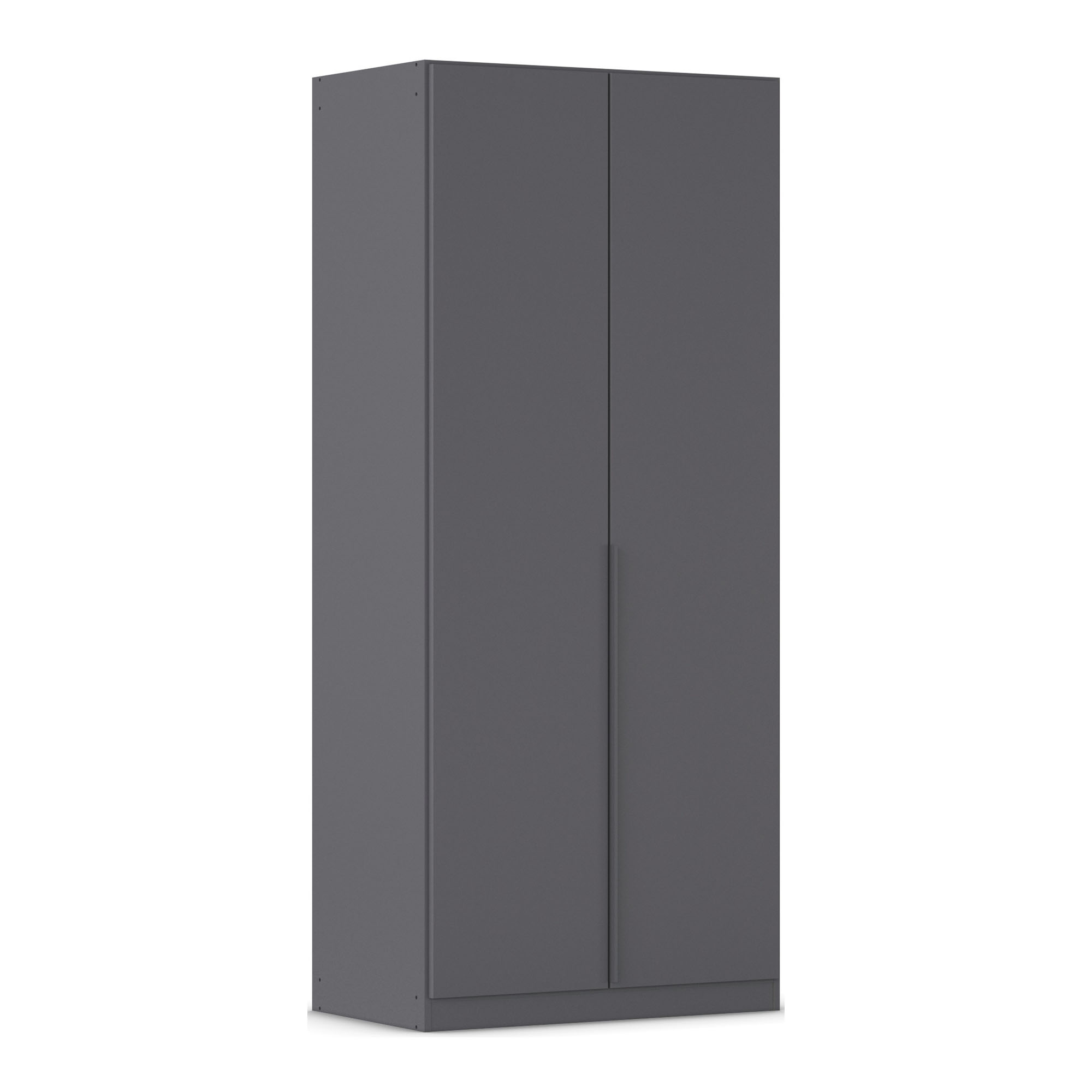 Drehtürenschrank 2-türig grau metallic