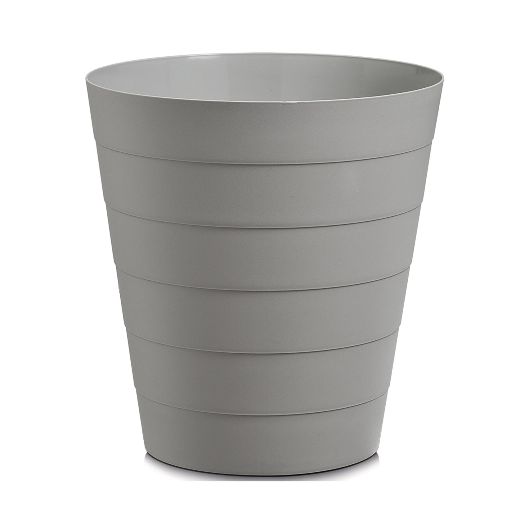 Zeller Abfalleimer; Farbe grau; Material Kunststoff; Fassungsvermögen: 13,5 l; Maße ca. D 29 × 30 cm.