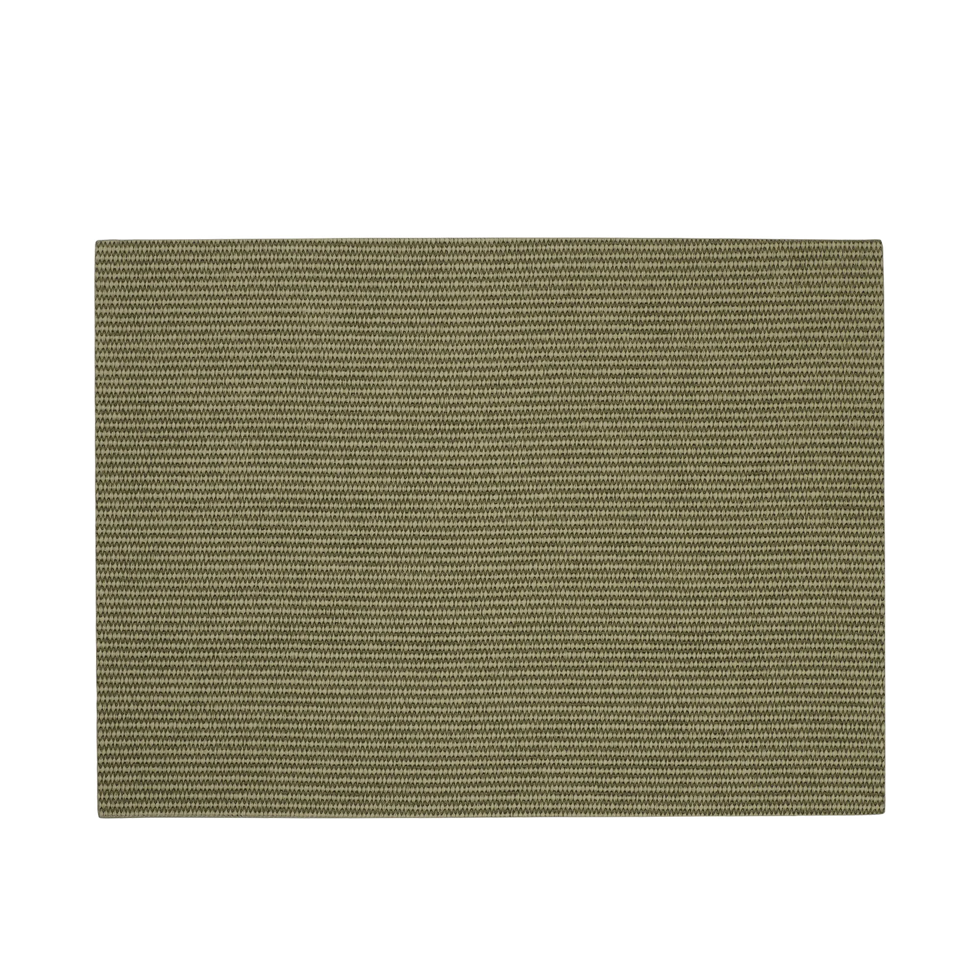 Tischset der Serie Sisal Rough, Farbe Grün; rechteckig ausgelegt, Oberflächenstruktur sichtbar.