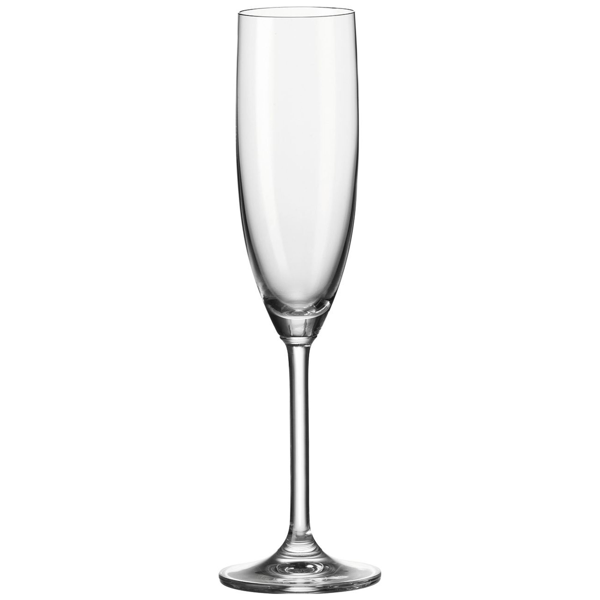 Schlankes Sektglas mit langem Stiel und schmaler Form