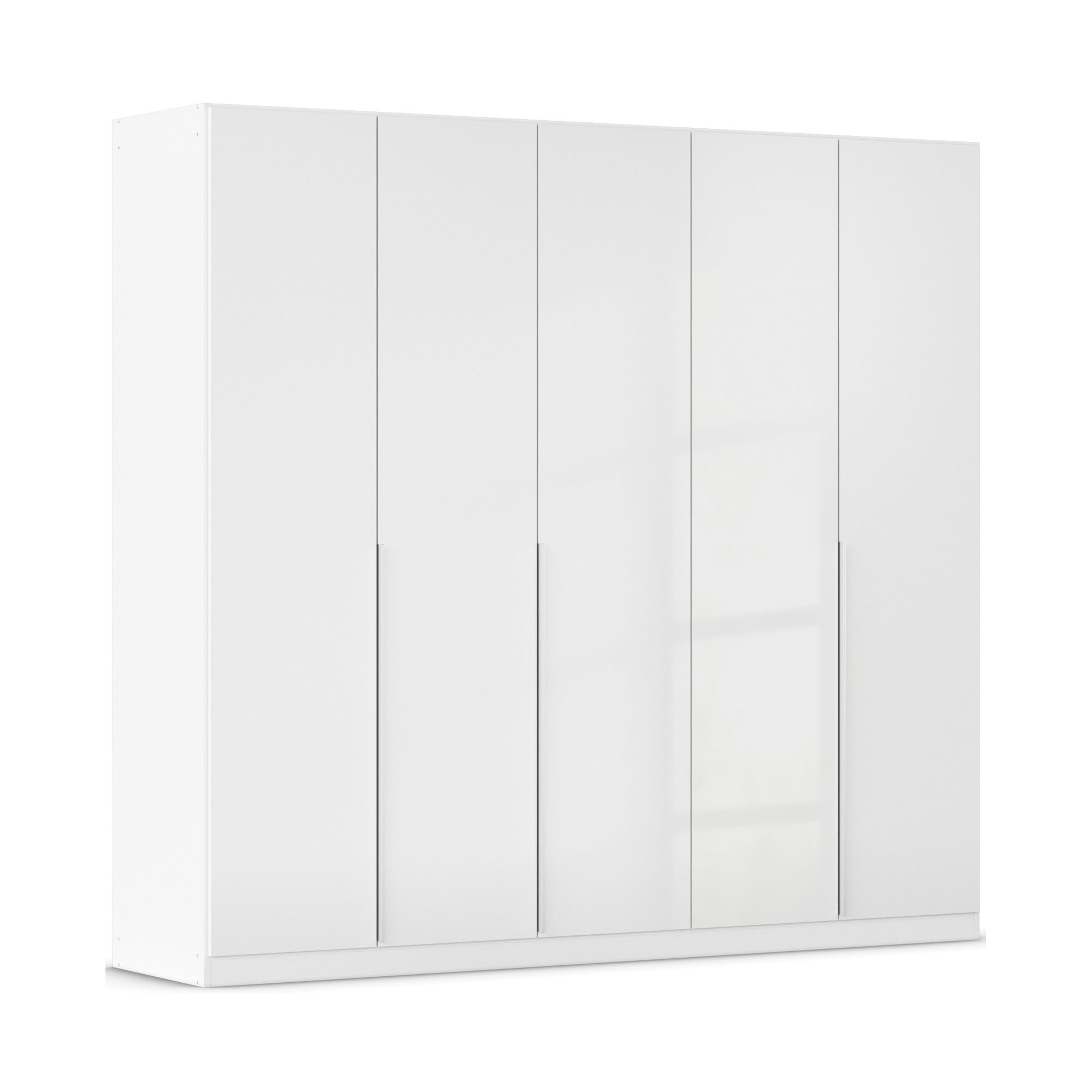 Drehtürenschrank 5-türig Hochglanz weiß