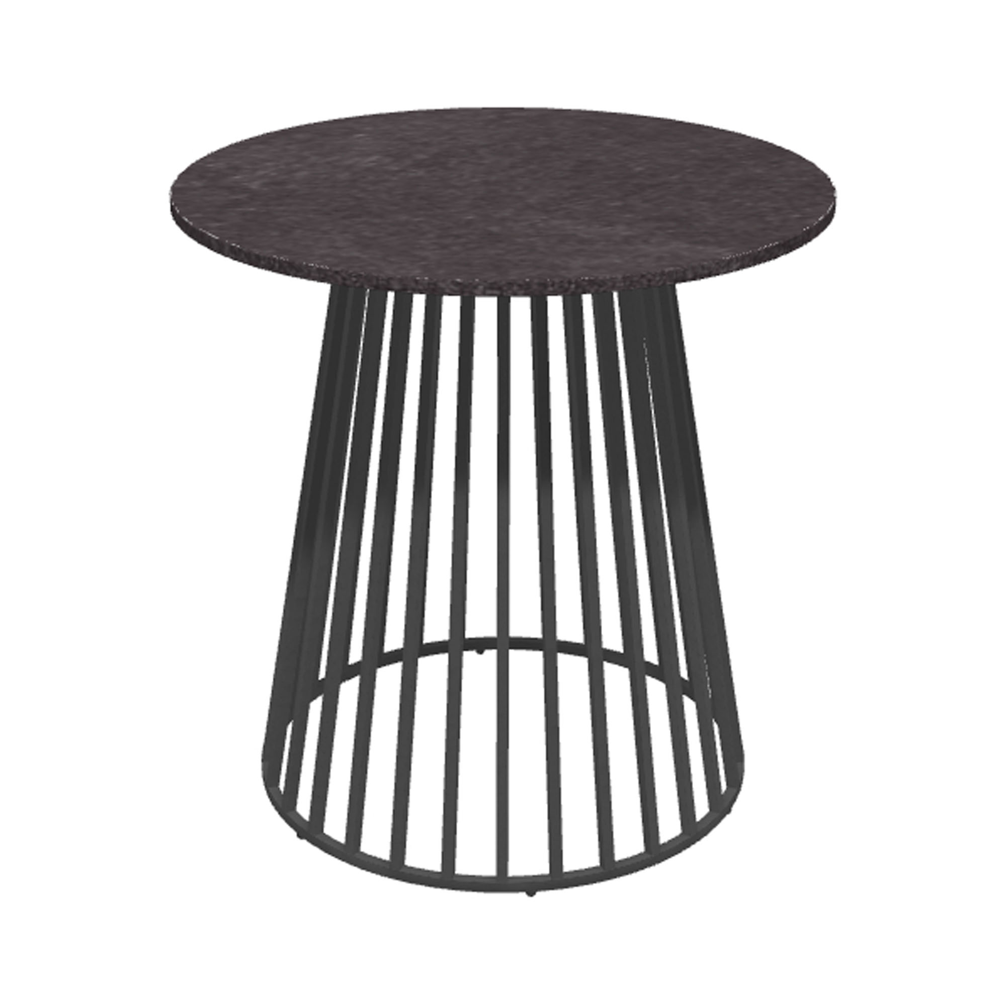 Beistelltisch Alu anthracite / HPL Standard - volcano anthracite 70x45 cm