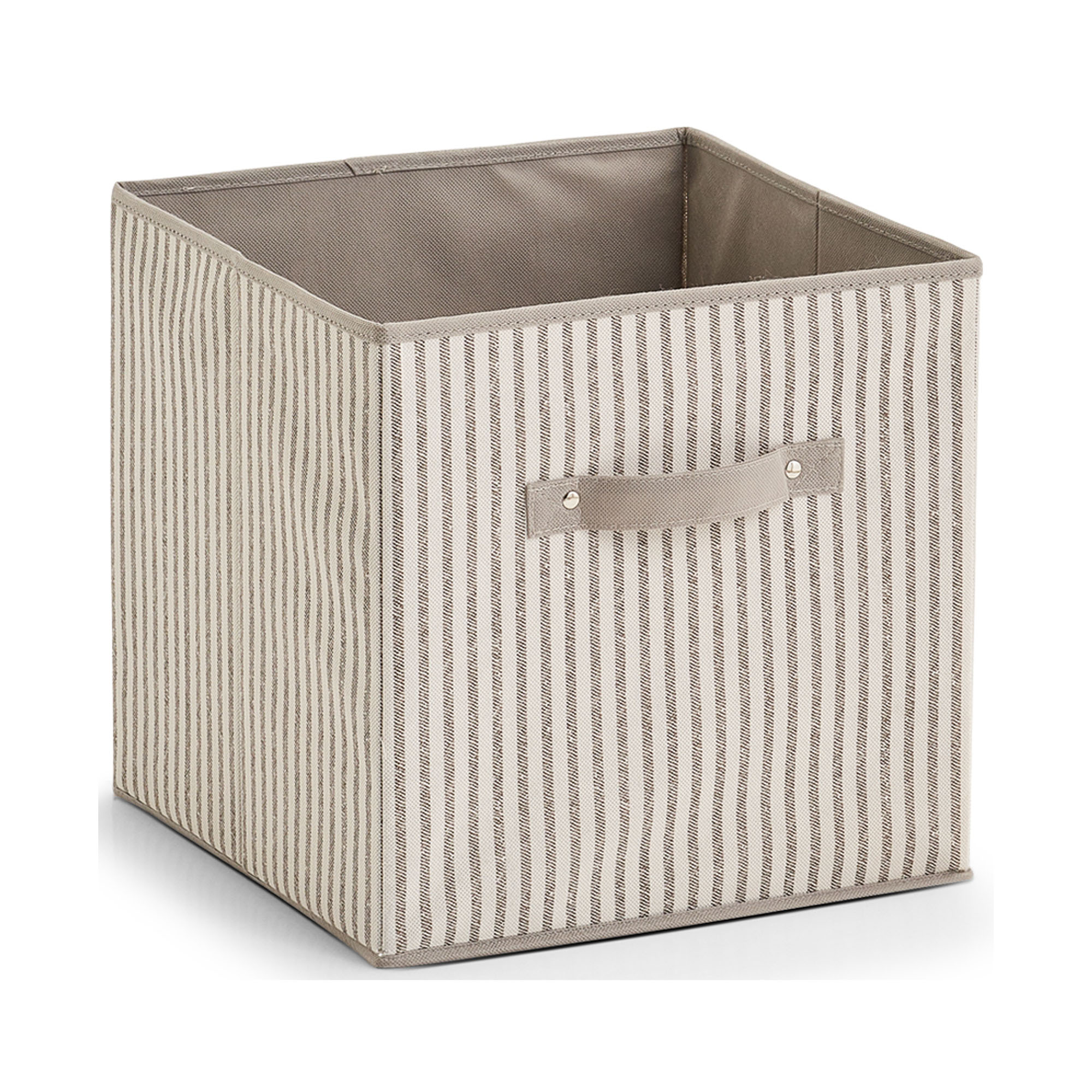 Zeller Aufbewahrungsbox "Stripes"; Farbe beige; Material Vlies; Maße ca. 31 × 31 × 31 cm.