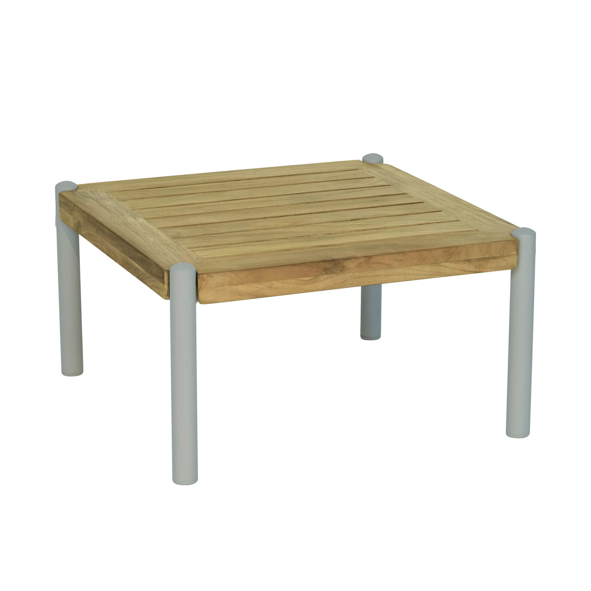 Stern Beistelltisch mit quadratischer Tischplatte aus Holz und vier Tischbeinen