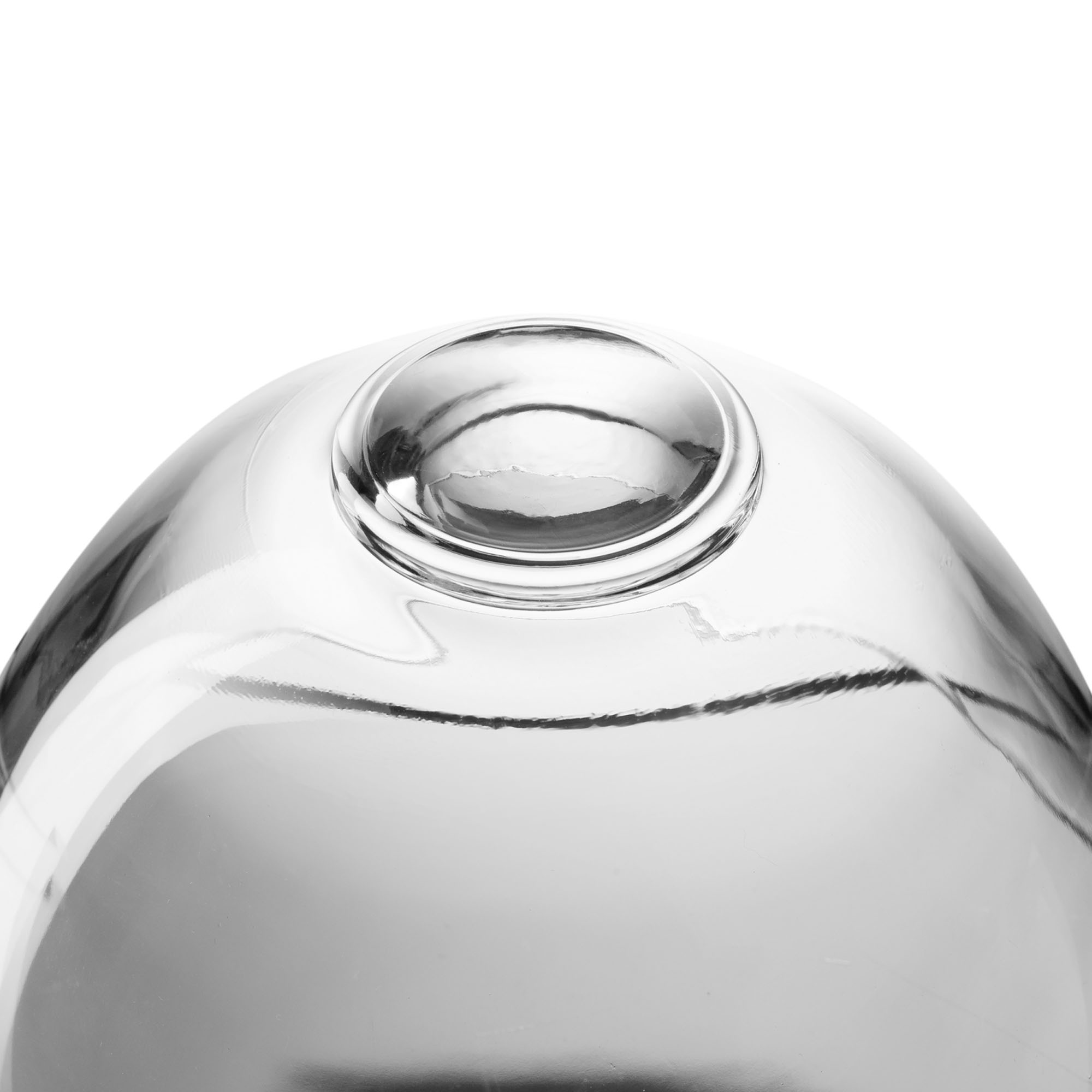 Runde Glasschale aus klarem Glas mit minimalistischem Design