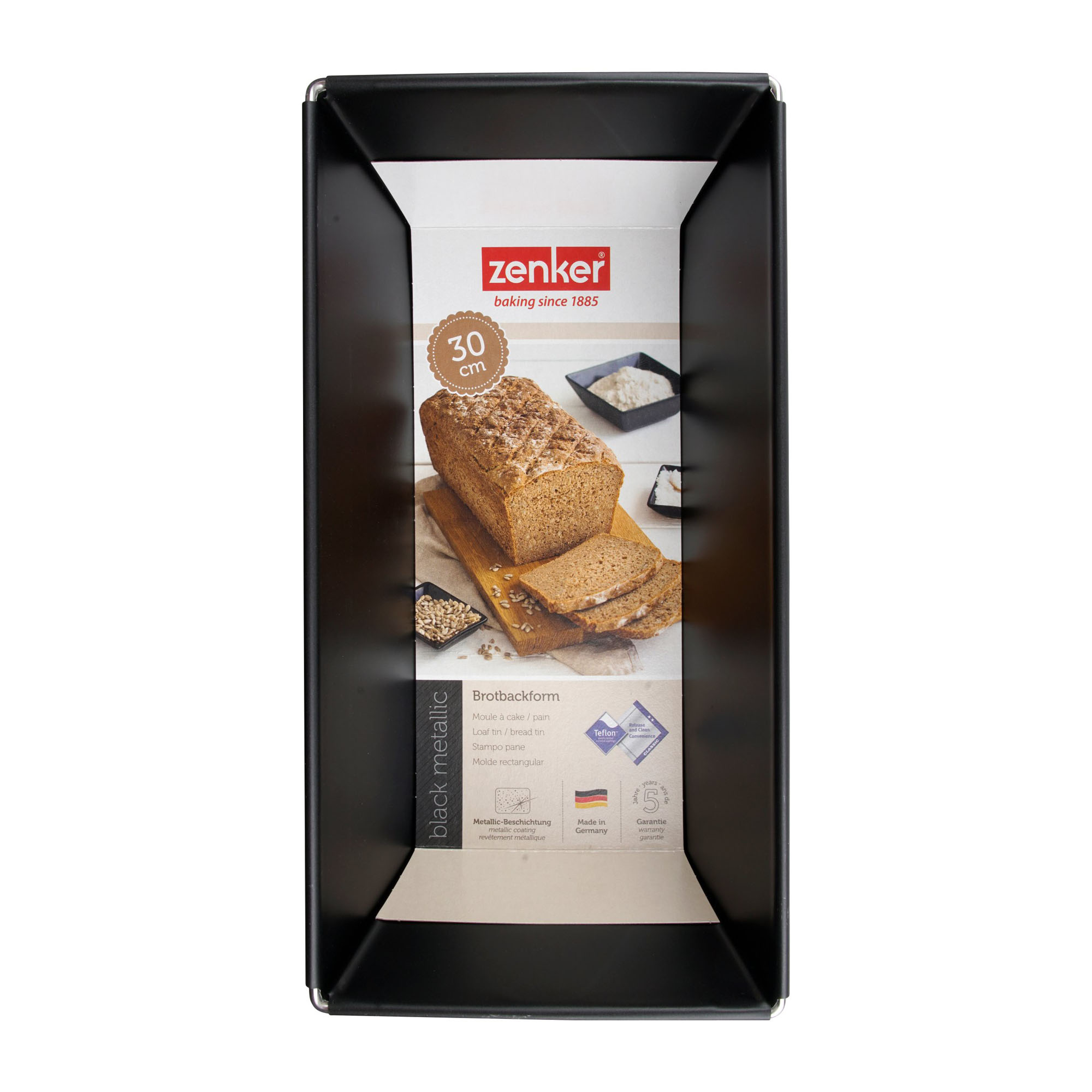 Brotbackform 30 cm mit eingelegter Produktverpackung