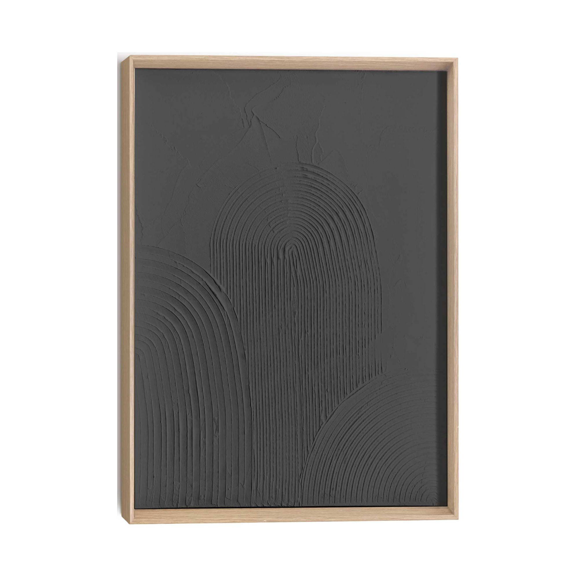 Frontansicht des Wandbilds „Arches - charcoal“ in Schwarz, Größe 30 × 40 cm; das vollständige Motiv ist zu sehen.