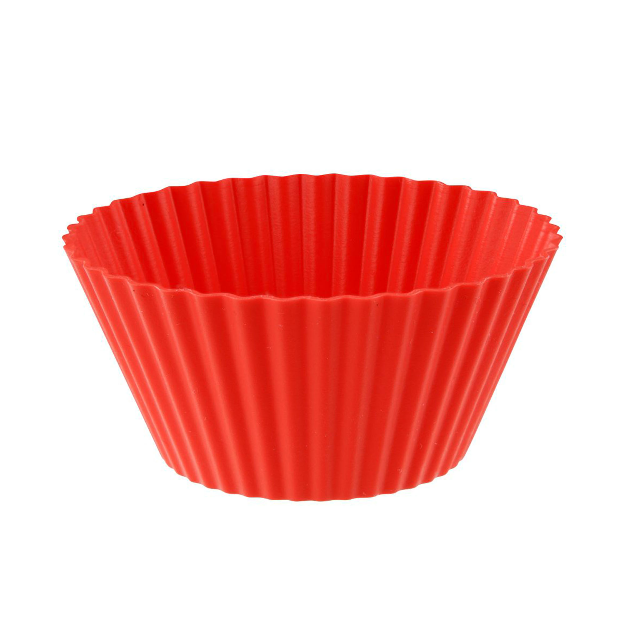 Einzelnes rotes Silikon Muffinförmchen von Dr Oetker