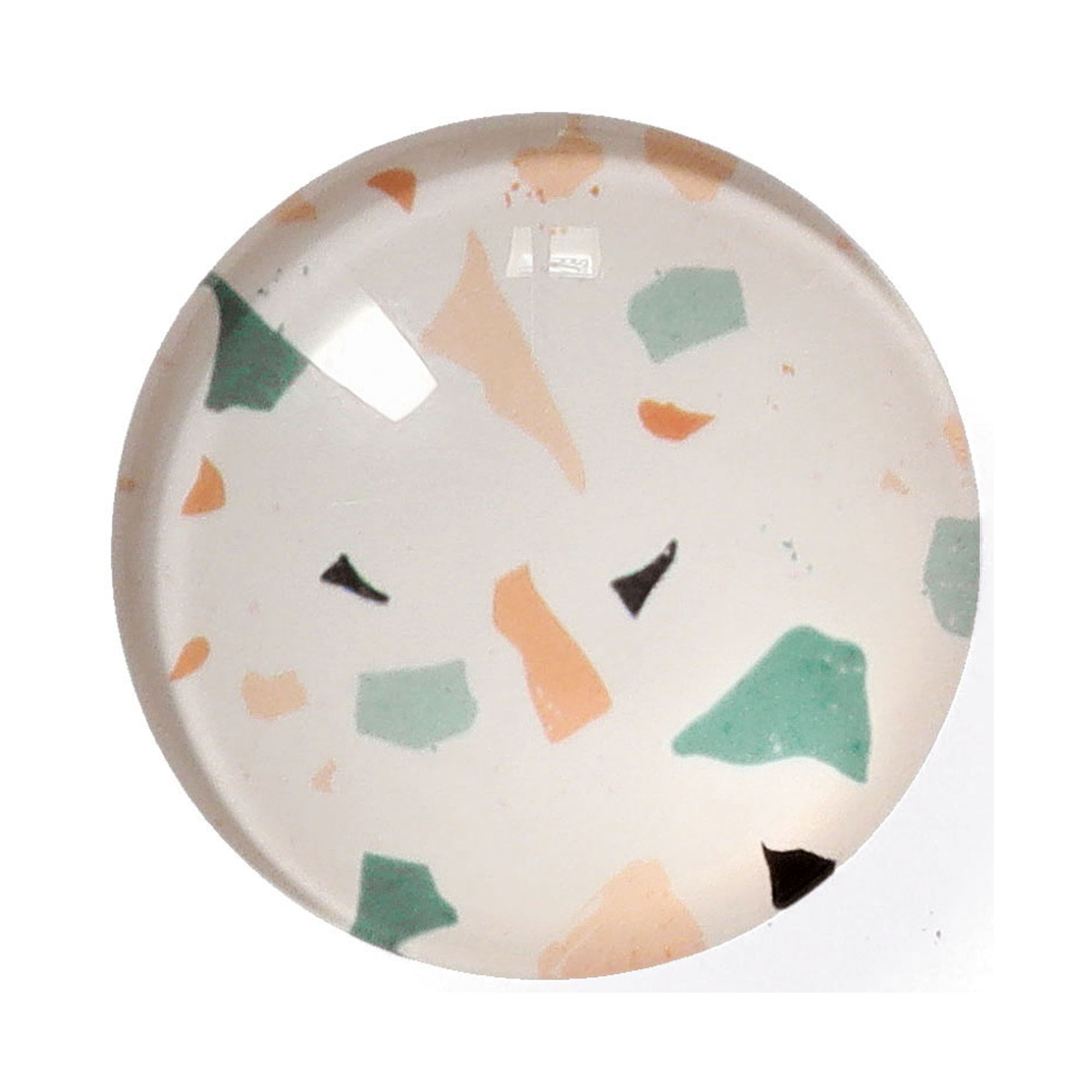 Alternative Ansicht: Zeller Magnet-Set "Terrazzo" 4tlg.; Farbe bunt; Material Kunststoff/Glas; Ausführung: 4-tlg.; Maße ca. D 2,5 × 0,8 cm.