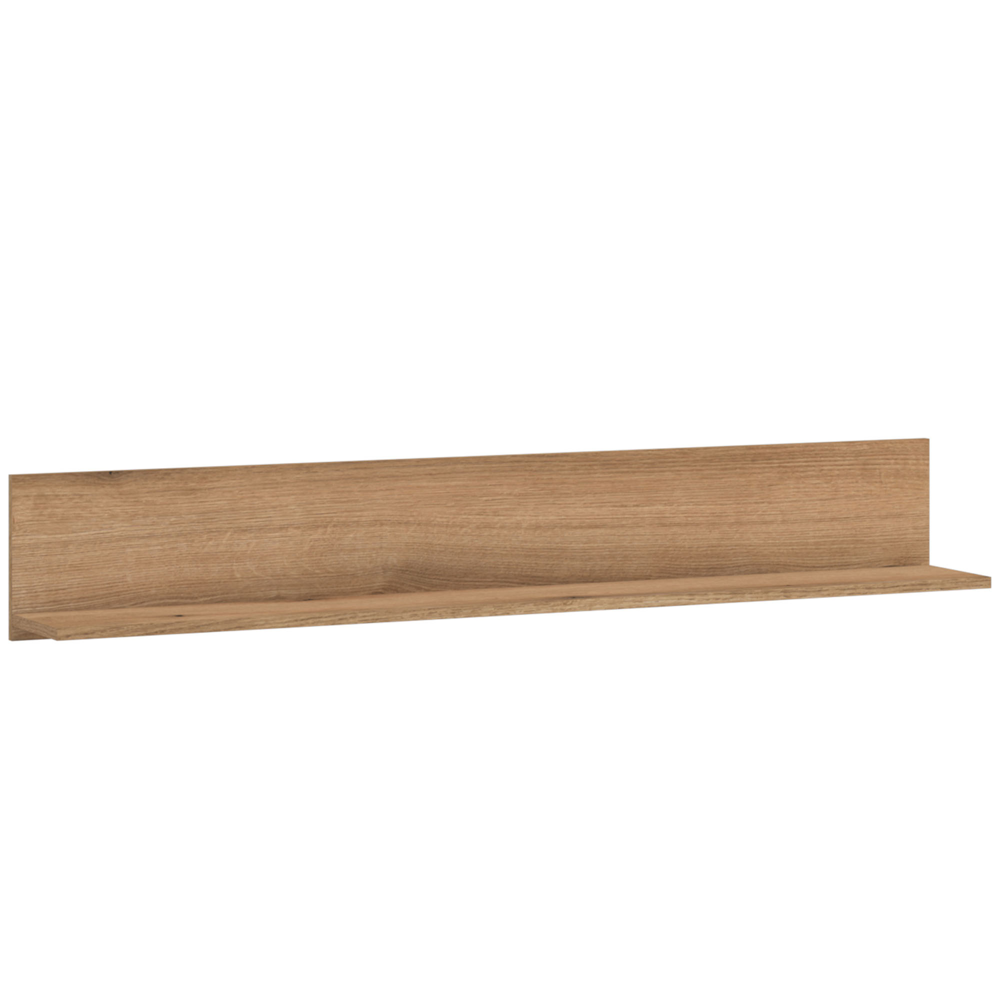 Wandboard Delamar in Eiche Artisan mit Ablagefläche für Bücher und Dekoration