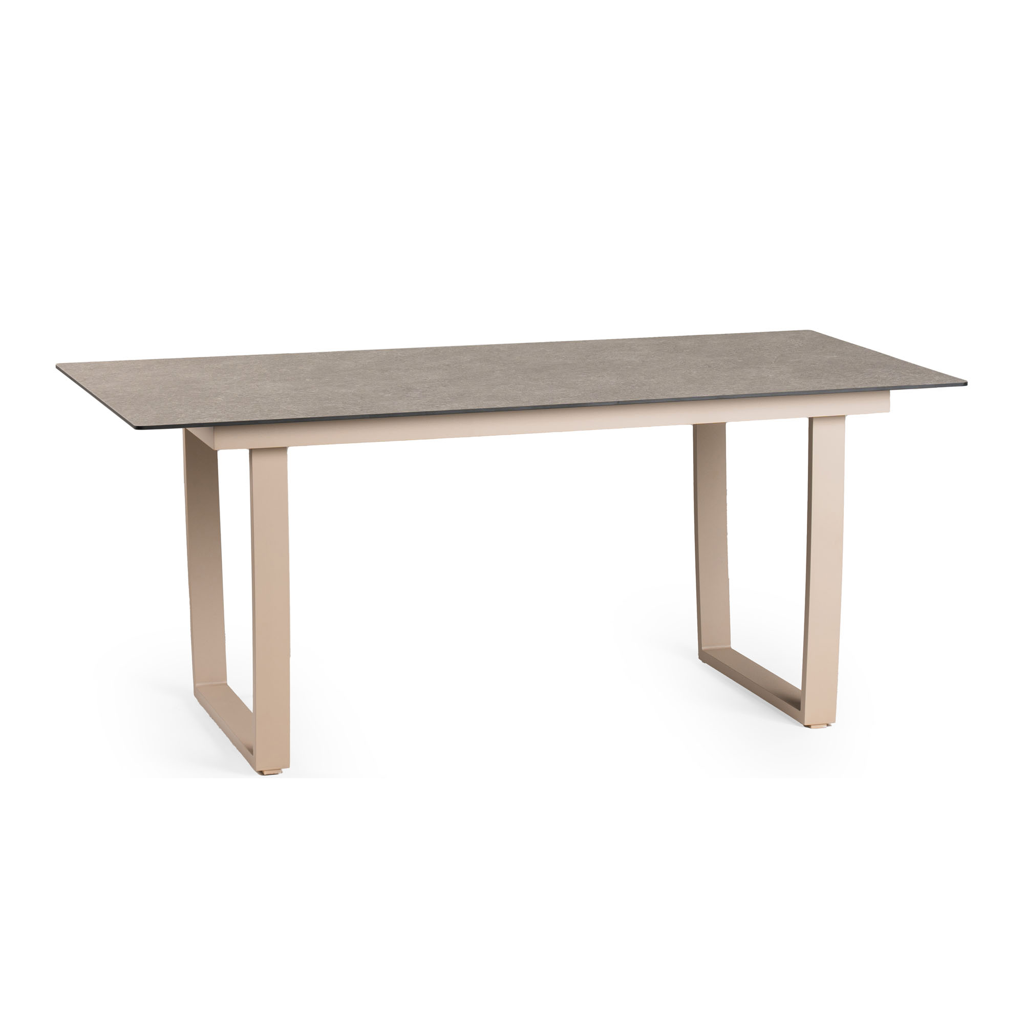 Moderner Gartentisch mit Keramikplatte in Grau-Beige