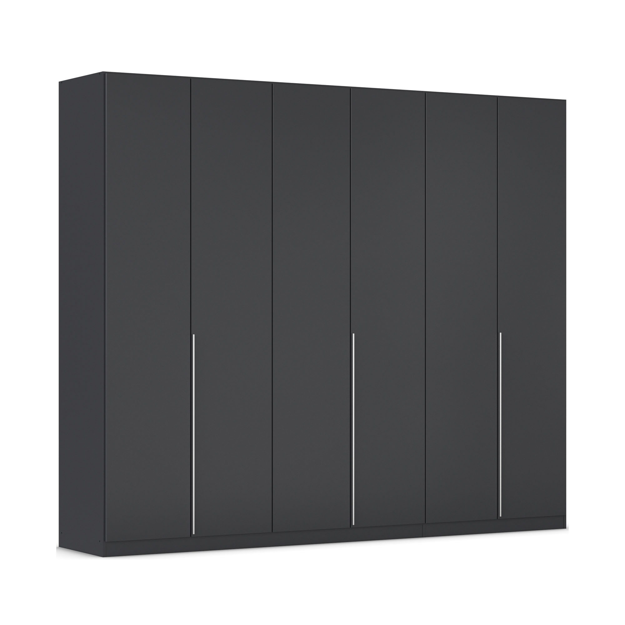 Drehtürenschrank 6-türig grau metallic