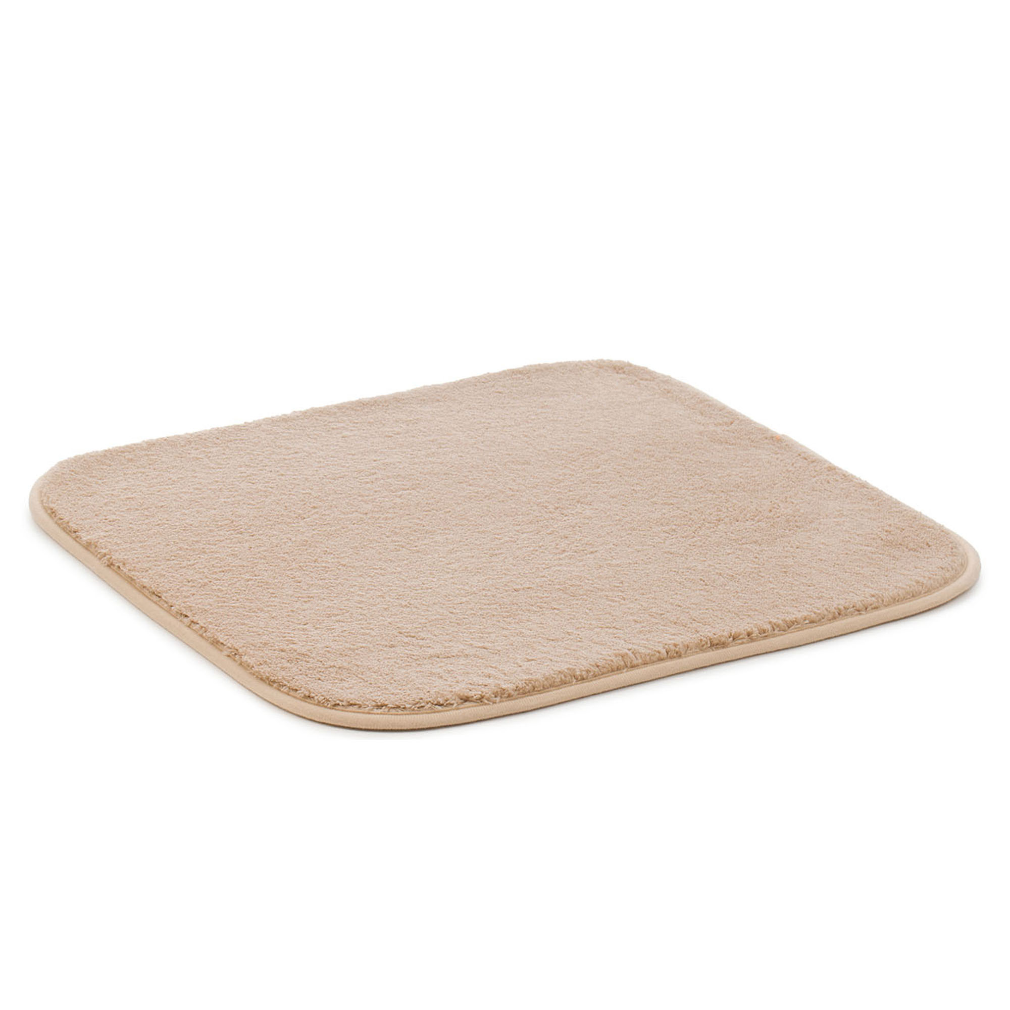 Rechteckiger Badteppich Modell RIO Premium in Sand, ca. 50 × 45 cm.