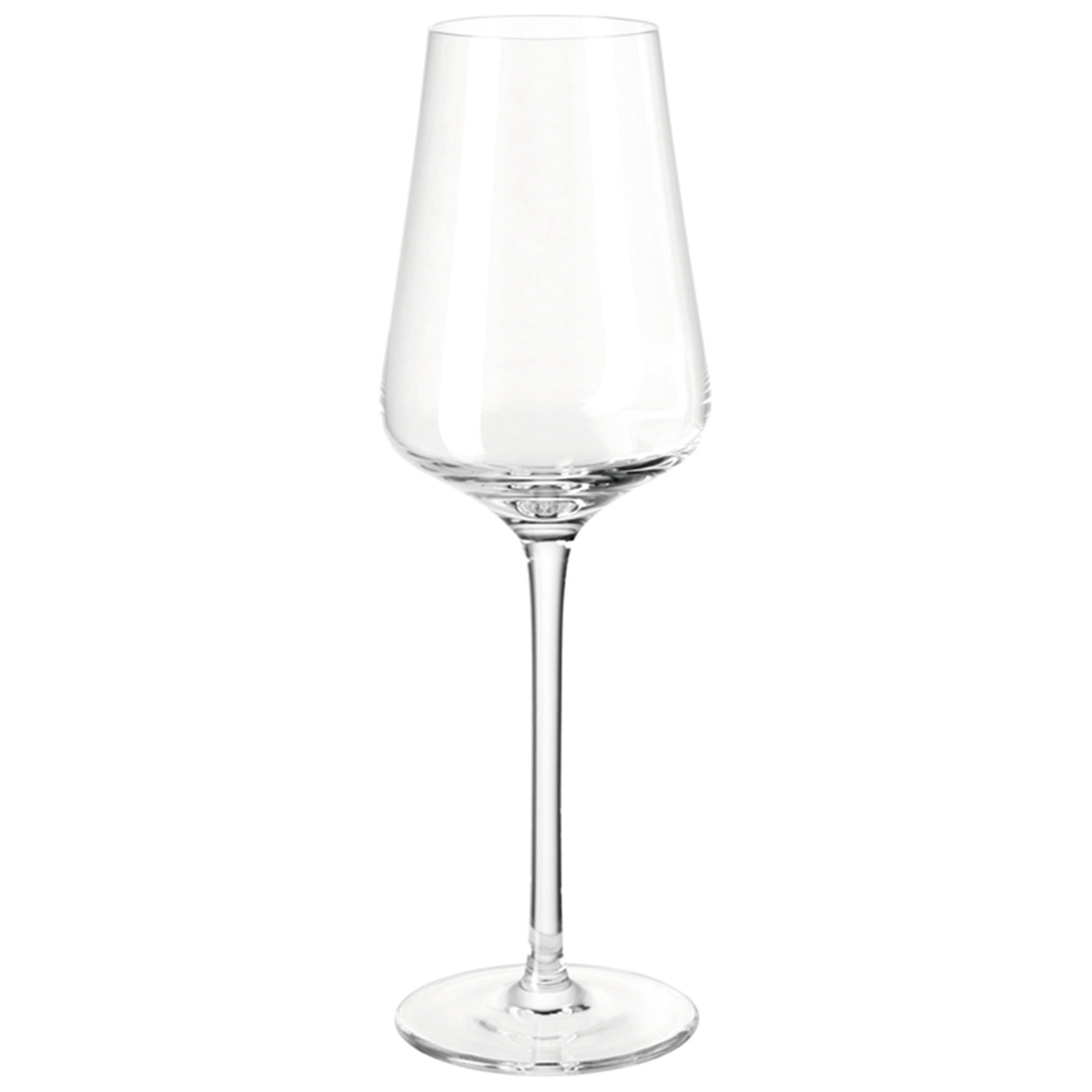 Schlankes Weißweinglas aus klarem Glas mit langem Stiel