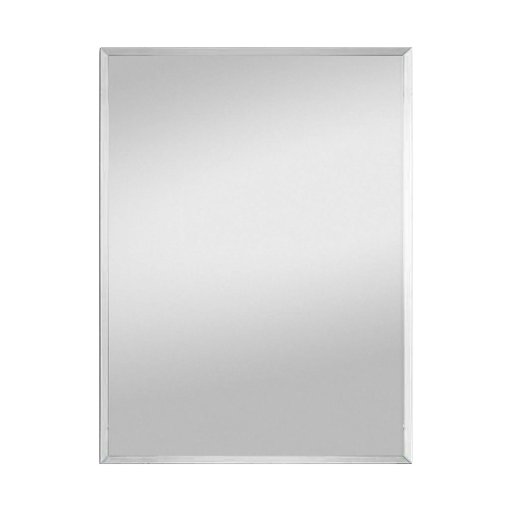 Facettenspiegel Rosi, freigestellt in einer zweiten Gesamtansicht; zu sehen ist die rechteckige Facettenspiegel-Fläche mit abgeschrägter Spiegelkante; Maße ca. 30 x 40 x 0,4 cm.