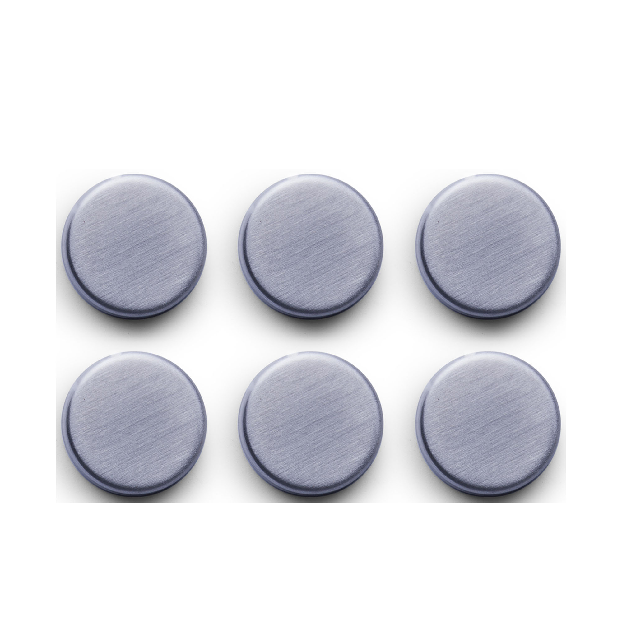 Zeller Magnet-Set 6tlg.; Farbe silber; Material Edelstahl; Ausführung: 6-tlg.; Maße ca. D 2,7 cm.