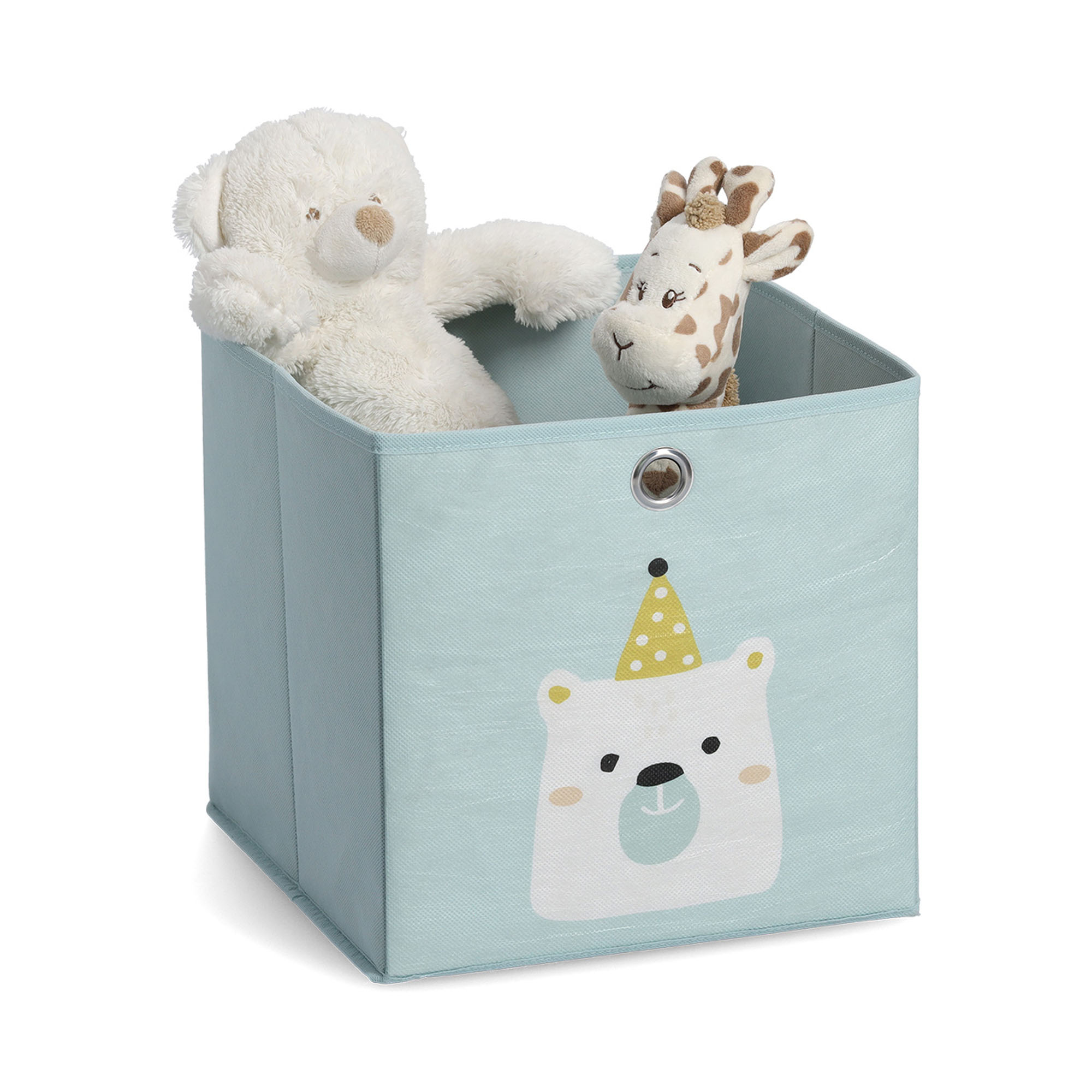 Weitere Produktansicht: Zeller Aufbewahrungsbox "Icebear"; Farbe mint; Material Vlies; Maße ca. 28 × 28 × 28 cm.