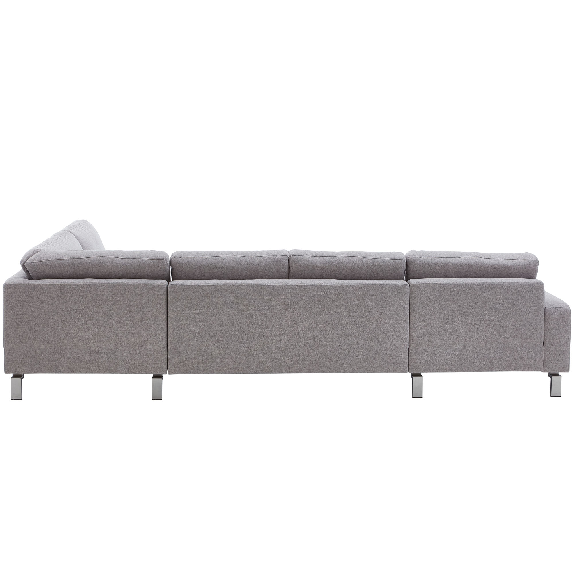 Rückansicht des Ecksofas mit durchgehender Rückenfläche