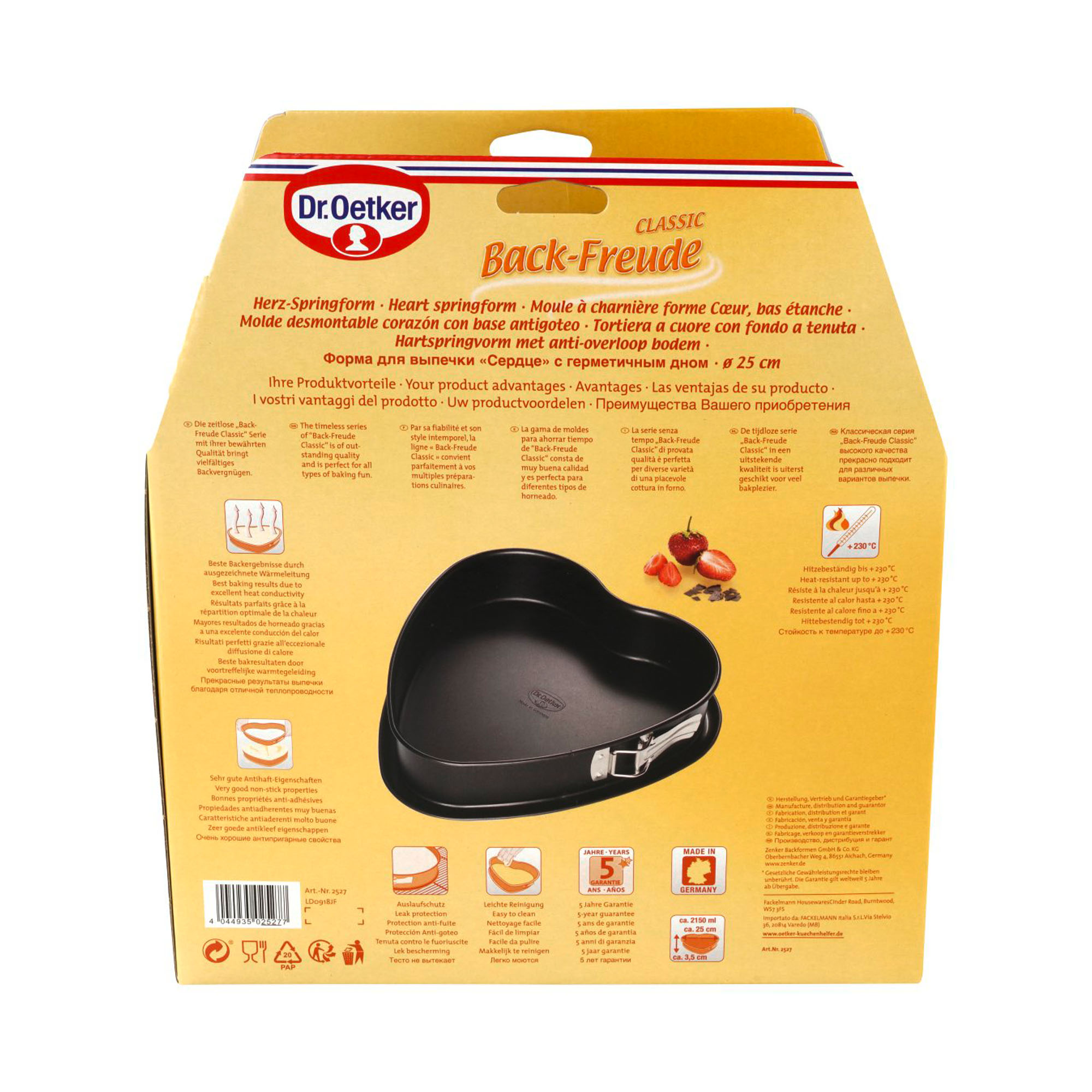Rückseite der Verpackung mit Produktinformationen und Anwendungshinweisen