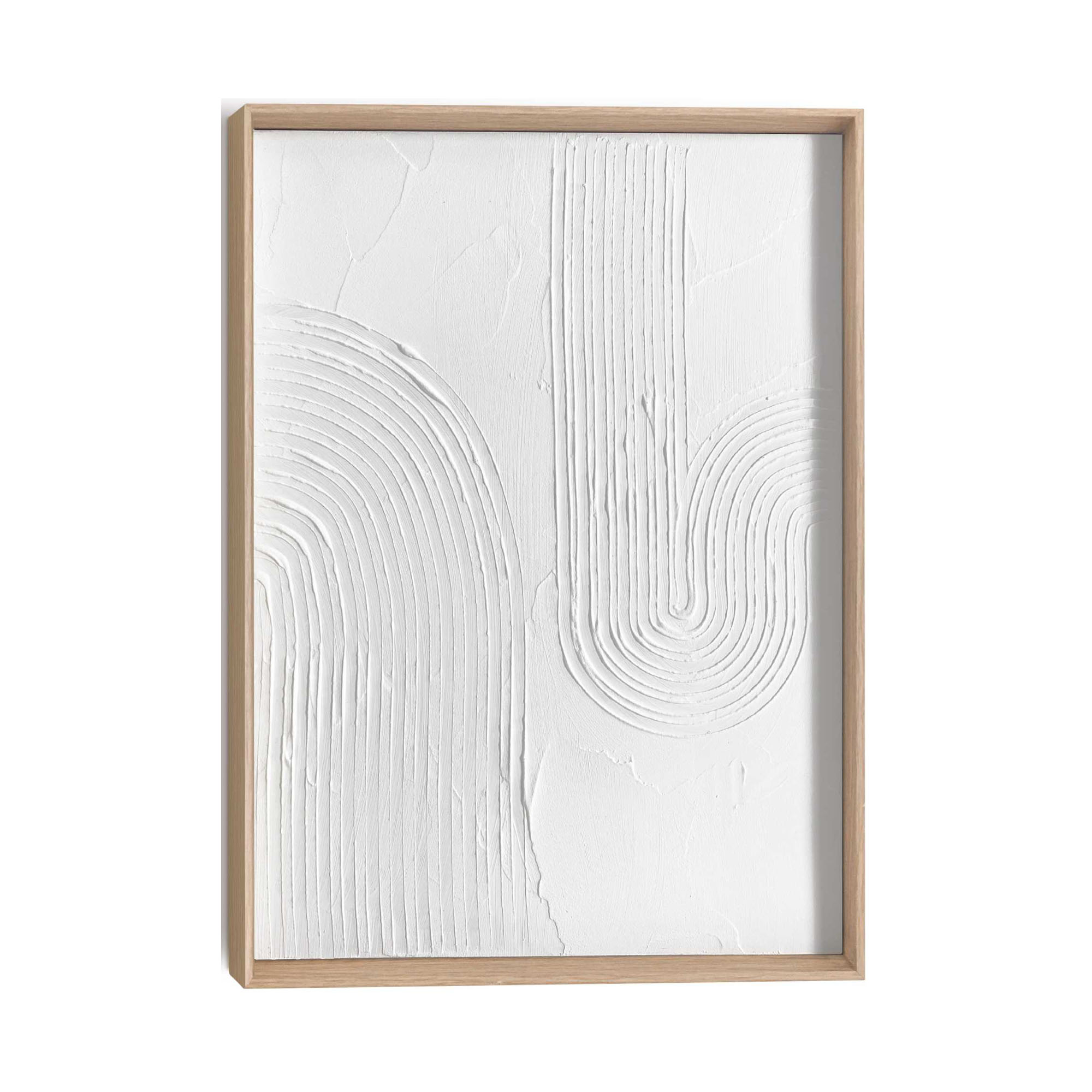 Frontansicht des Wandbilds „Sharp“ in Weiß, Größe 30 × 40 cm; das vollständige Motiv ist zu sehen.