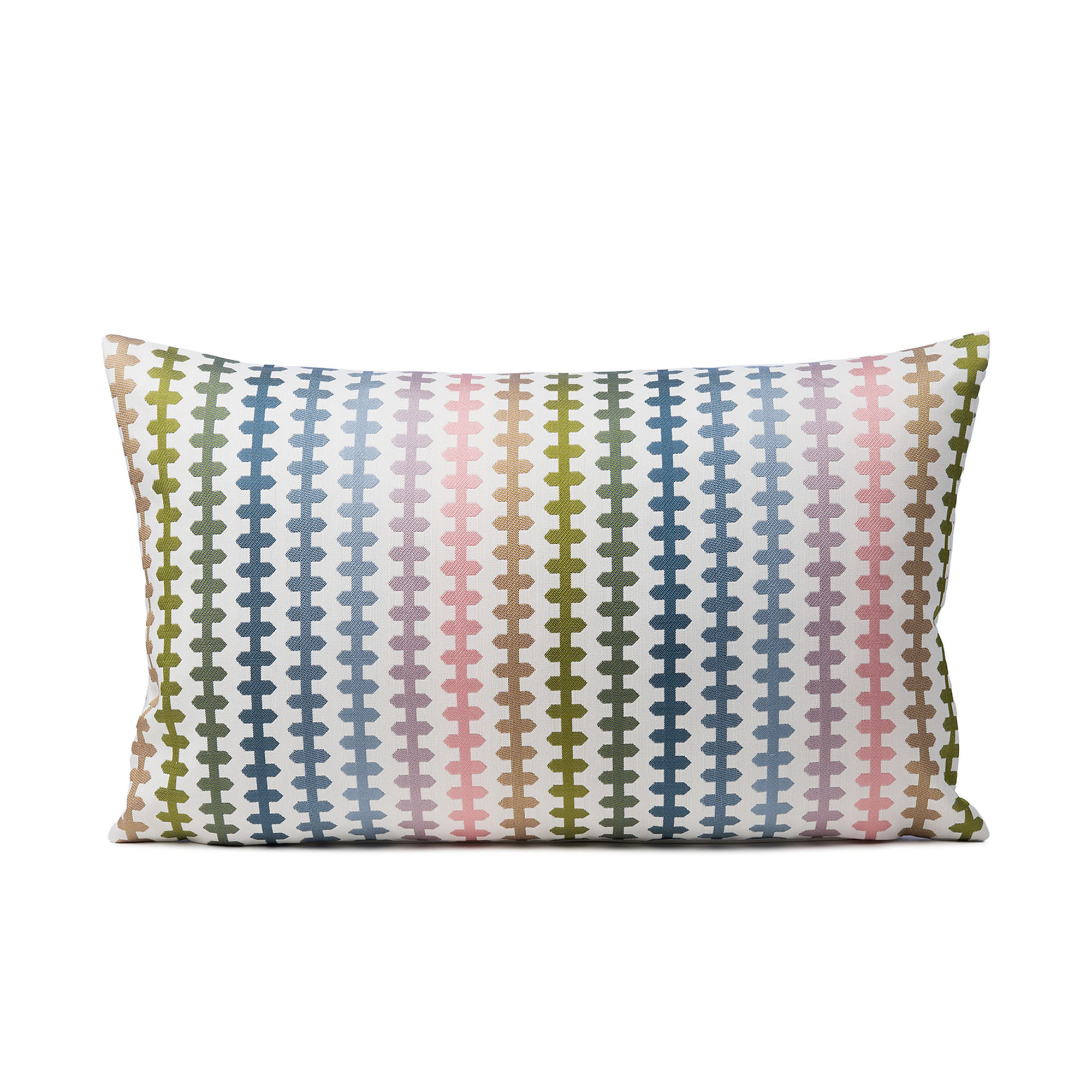 Rechteckige Kissenhülle Modell Lucia in Flieder, ca. 35 × 55 cm.