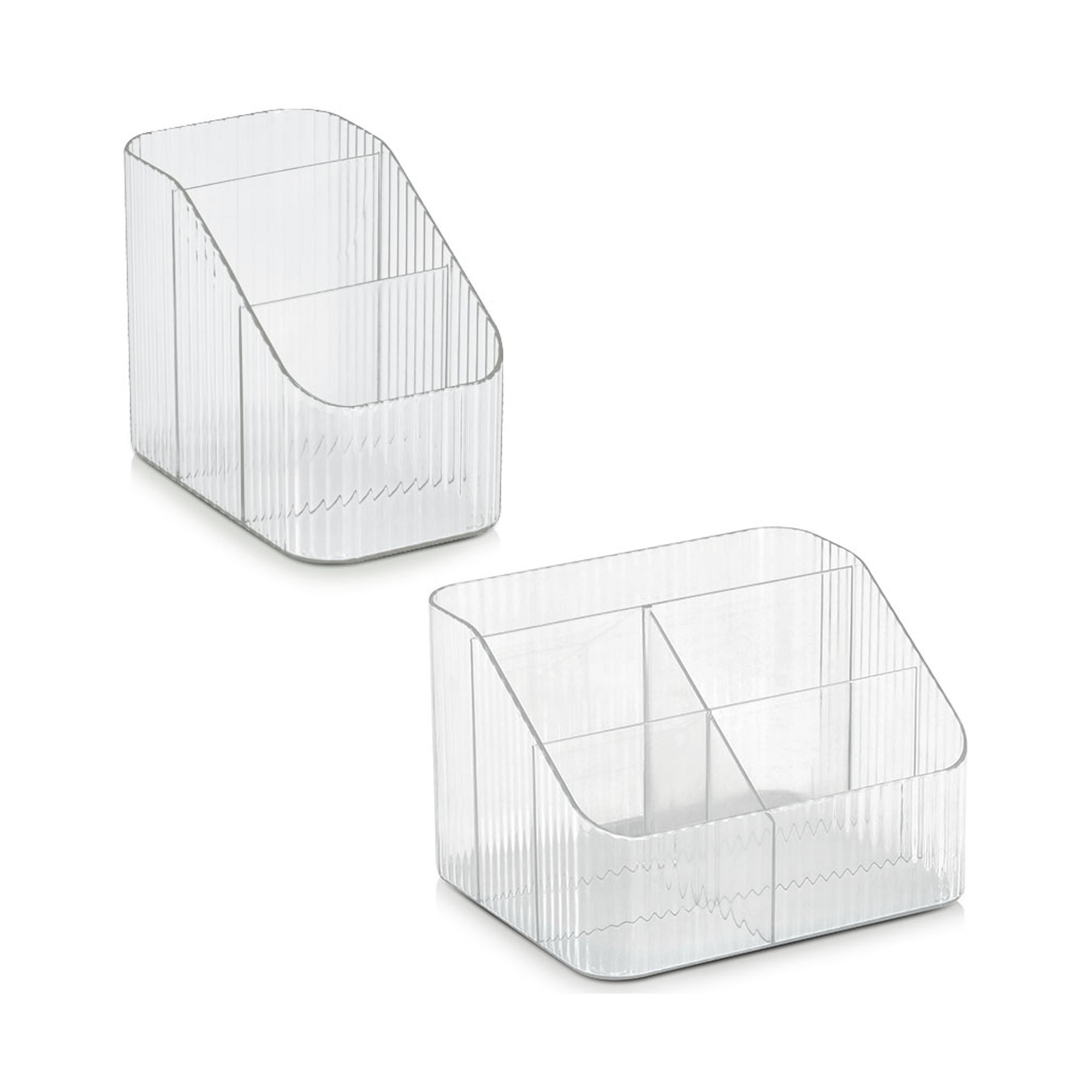 Alternative Ansicht: Zeller Utensilien-Organizer; Farbe transparent; Material Kunststoff; Ausführung: 3 Fächer; Maße ca. 8,9 × 14,9 × 12 cm.