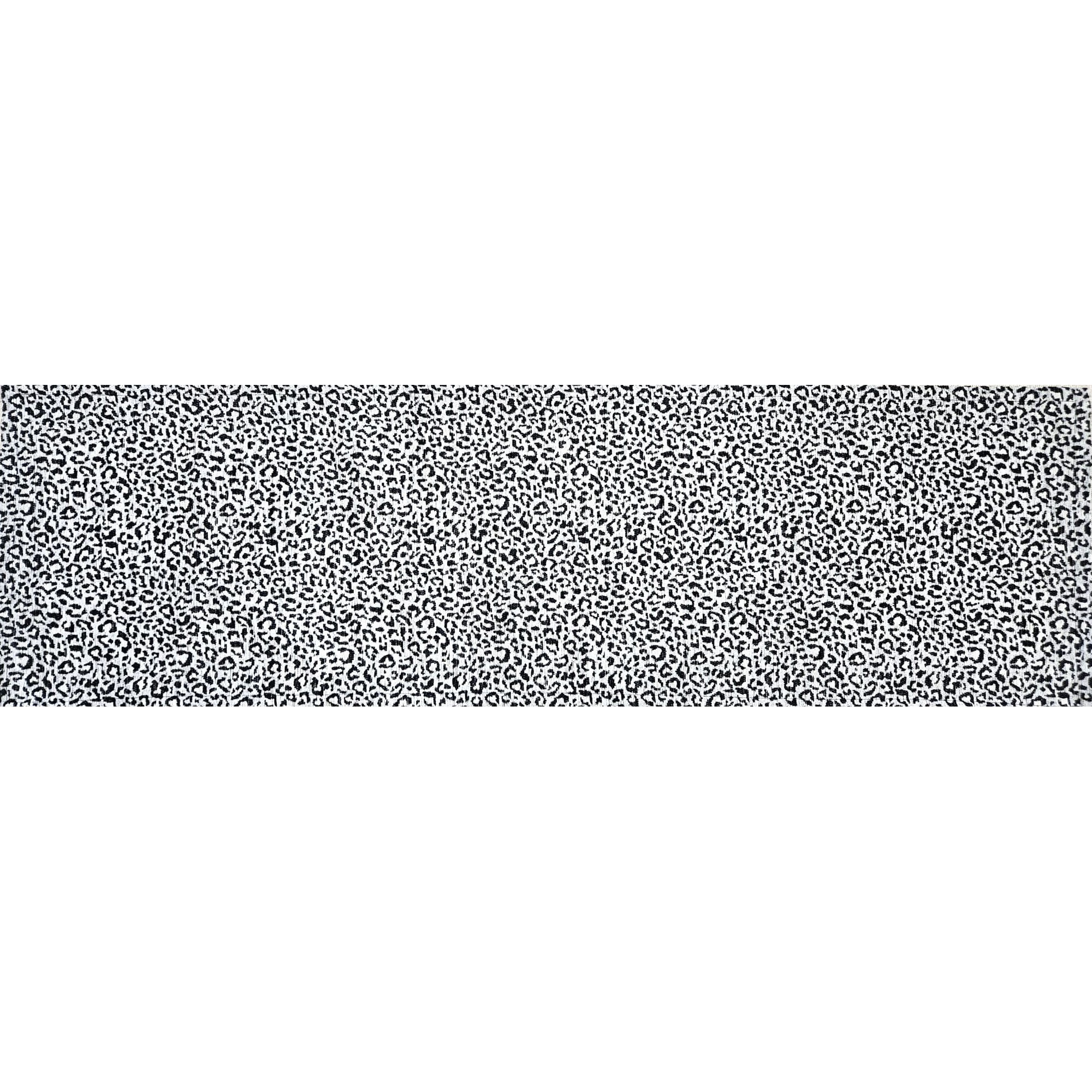 Länglicher Tischläufer Modell Leona in Schwarz, ca. 140 × 40 cm.