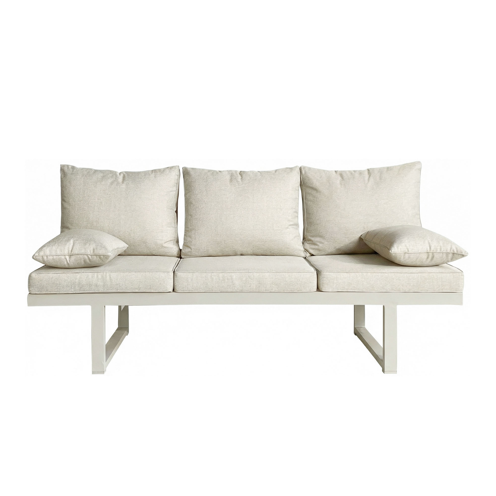 Loungesofa mit Sitz und Rückenpolstern von vorne