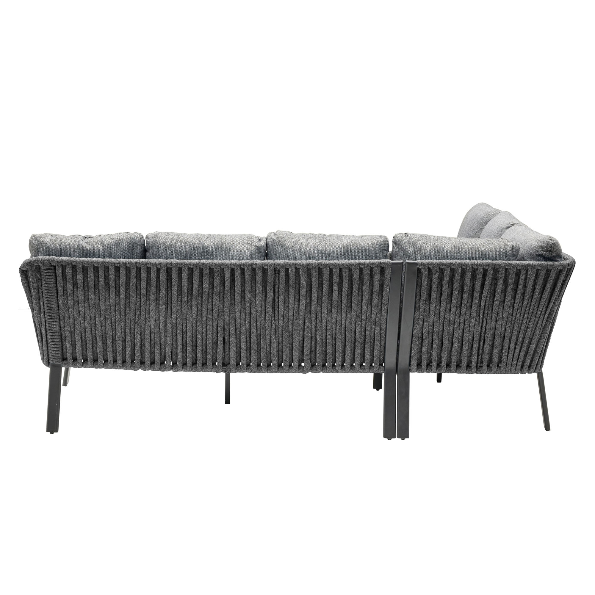 Ecklounge mit Rückenlehne von hinten