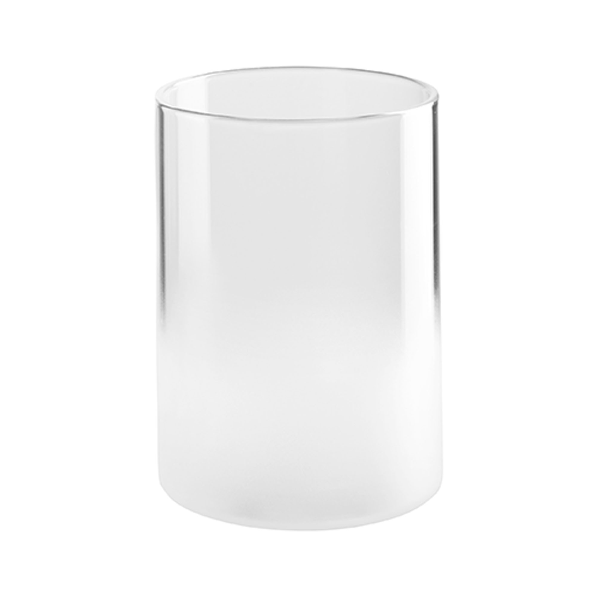 Freigestellt auf hellem Hintergrund: Longdrinkglas der Serie Opal, Farbe Weiß matt.