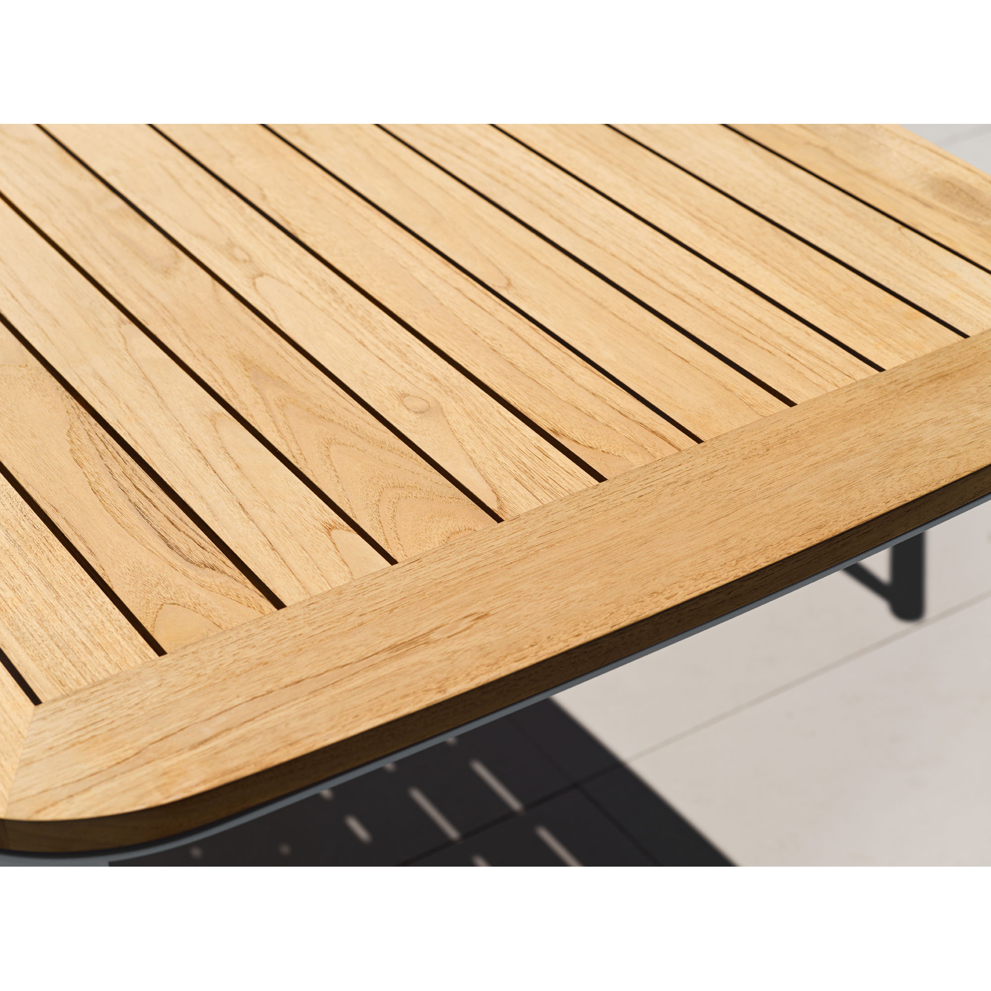 Tisch 230 x 100 cm Alu anthracite / Teak 230x100 cm