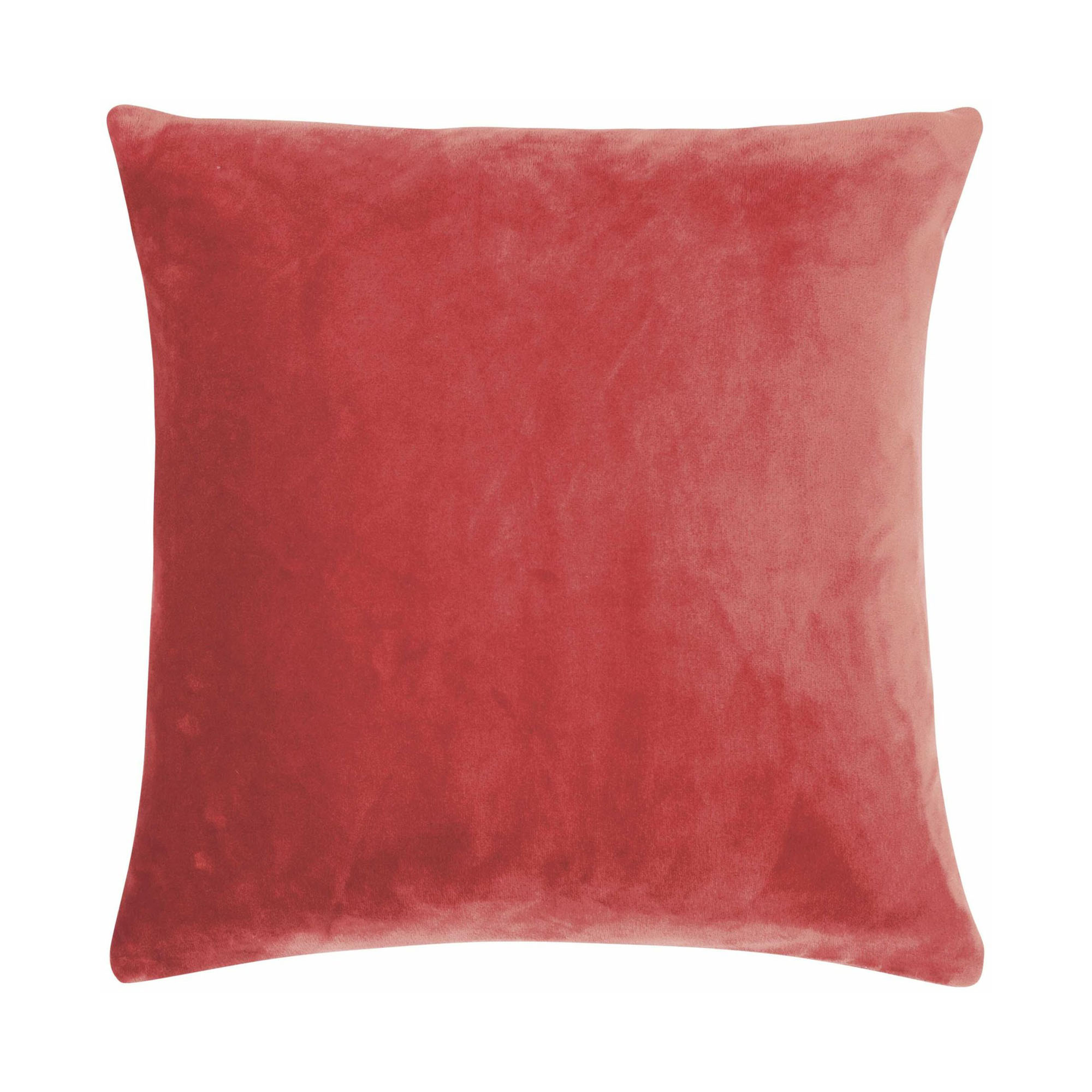 Kissenhülle Smooth in Rot, 40 × 40 cm, frontal freigestellt mit einfarbiger samtig wirkender Oberfläche.