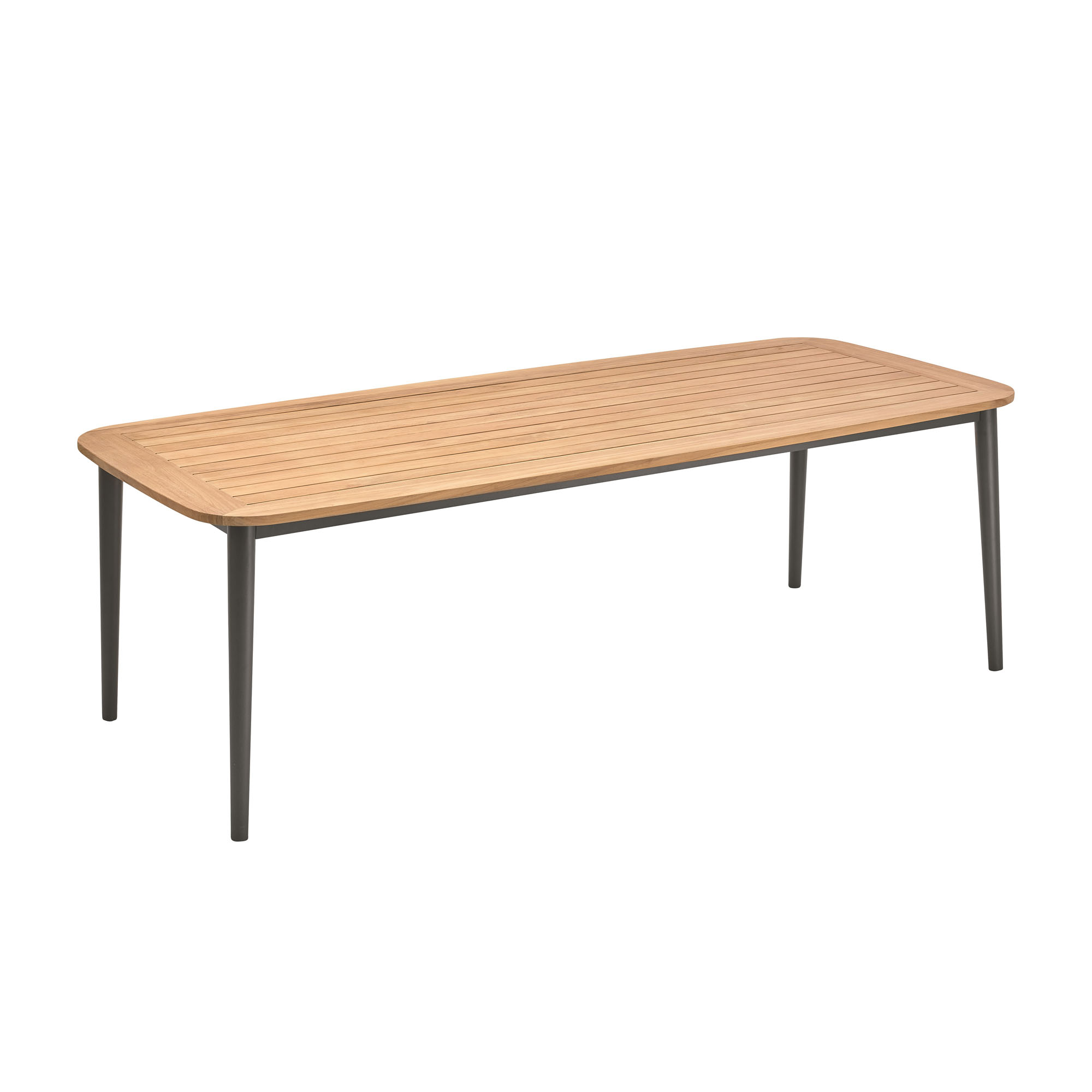 Tisch 230 x 100 cm Alu anthracite / Teak 230x100 cm