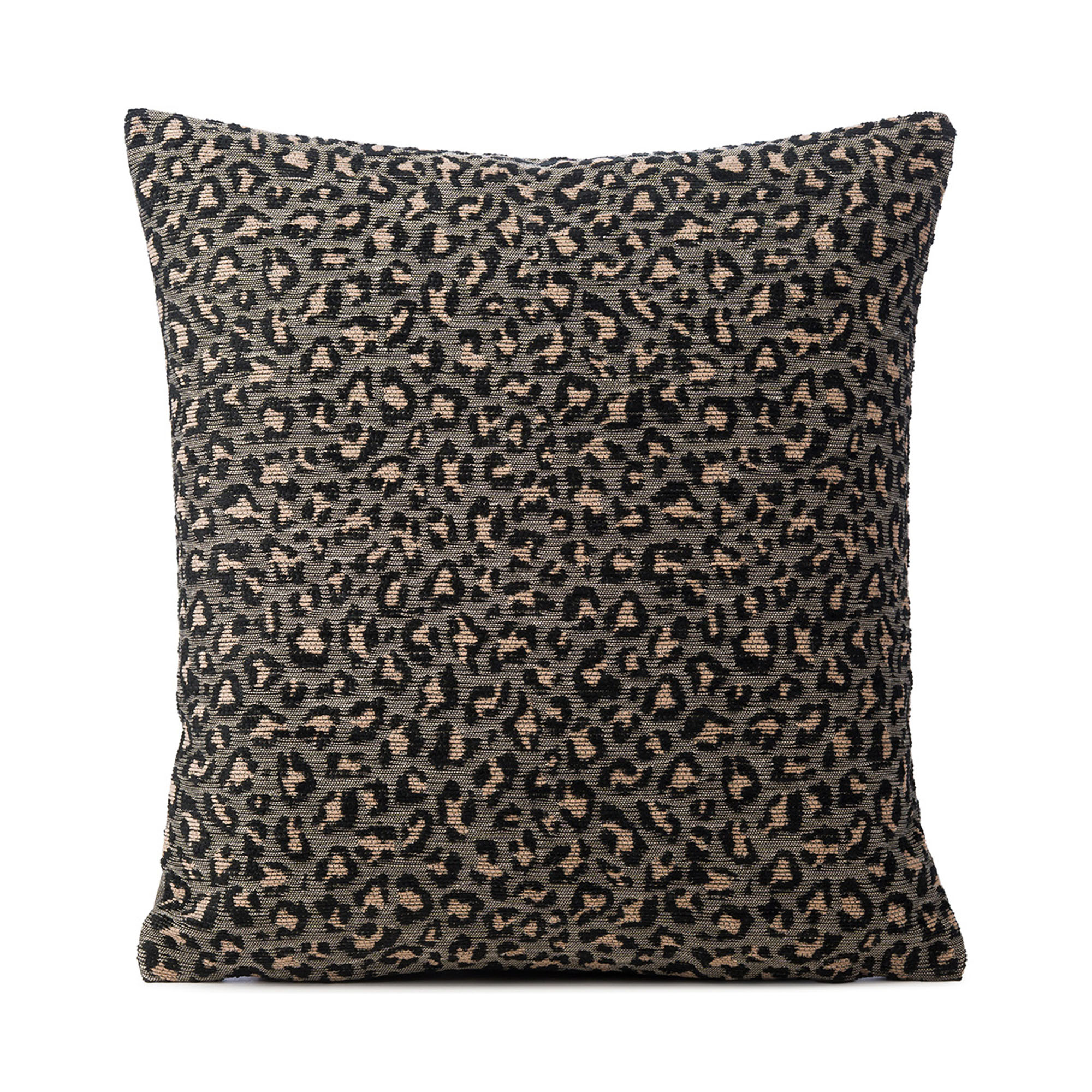 Quadratische Kissenhülle Modell Leona in Taupe, ca. 40 × 40 cm.