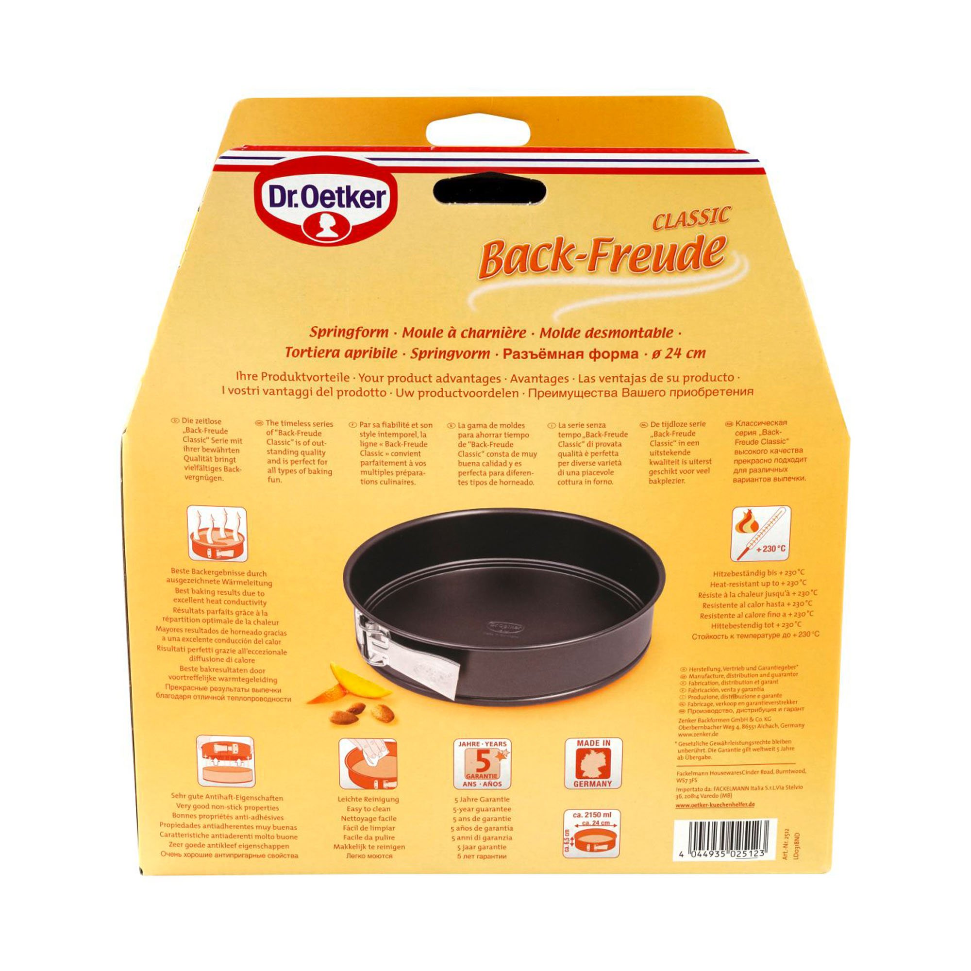 Rückseite der Verpackung mit Produktinfos und Anwendungshinweisen