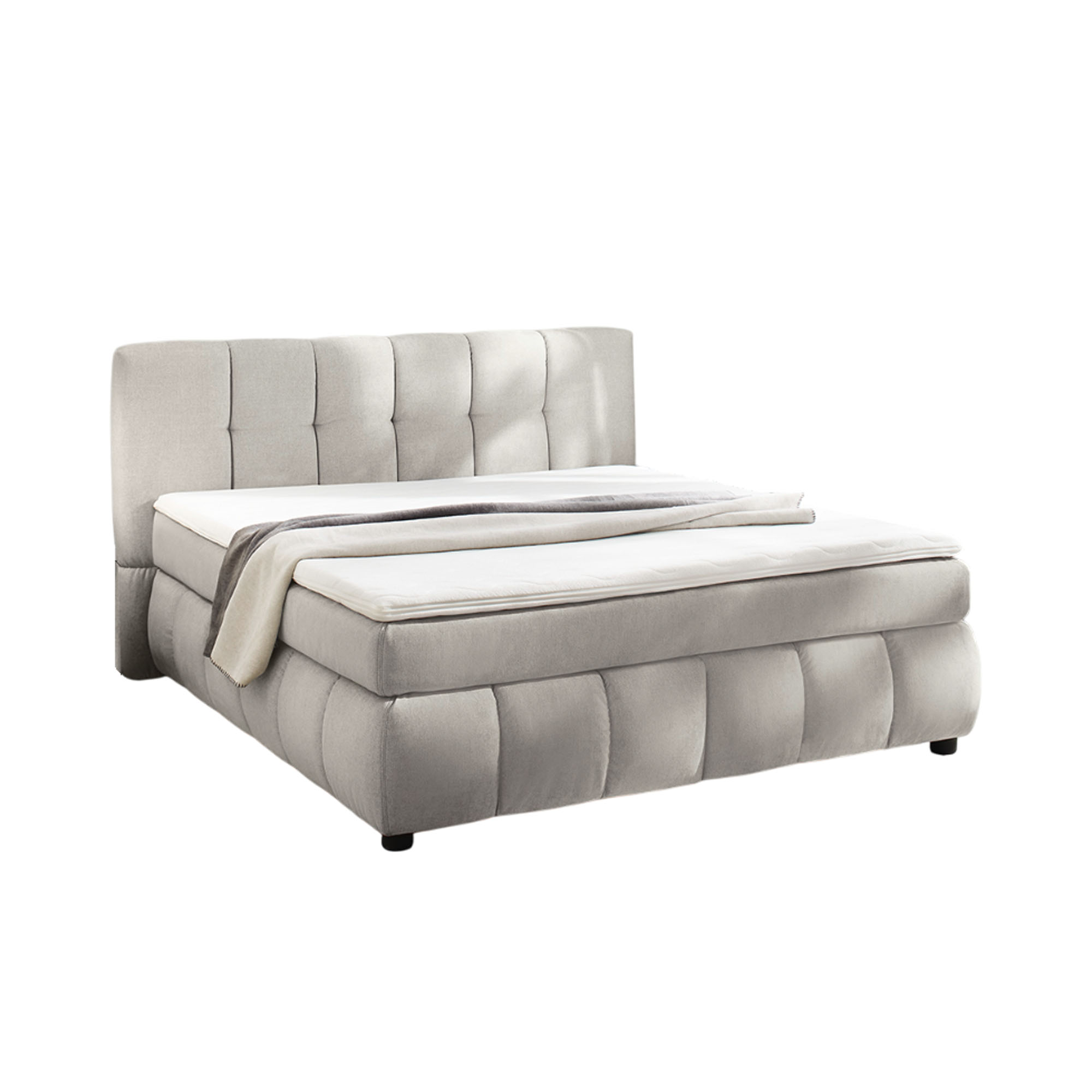 Boxspringbett mit Liegefläche 180×200 cm in Greige