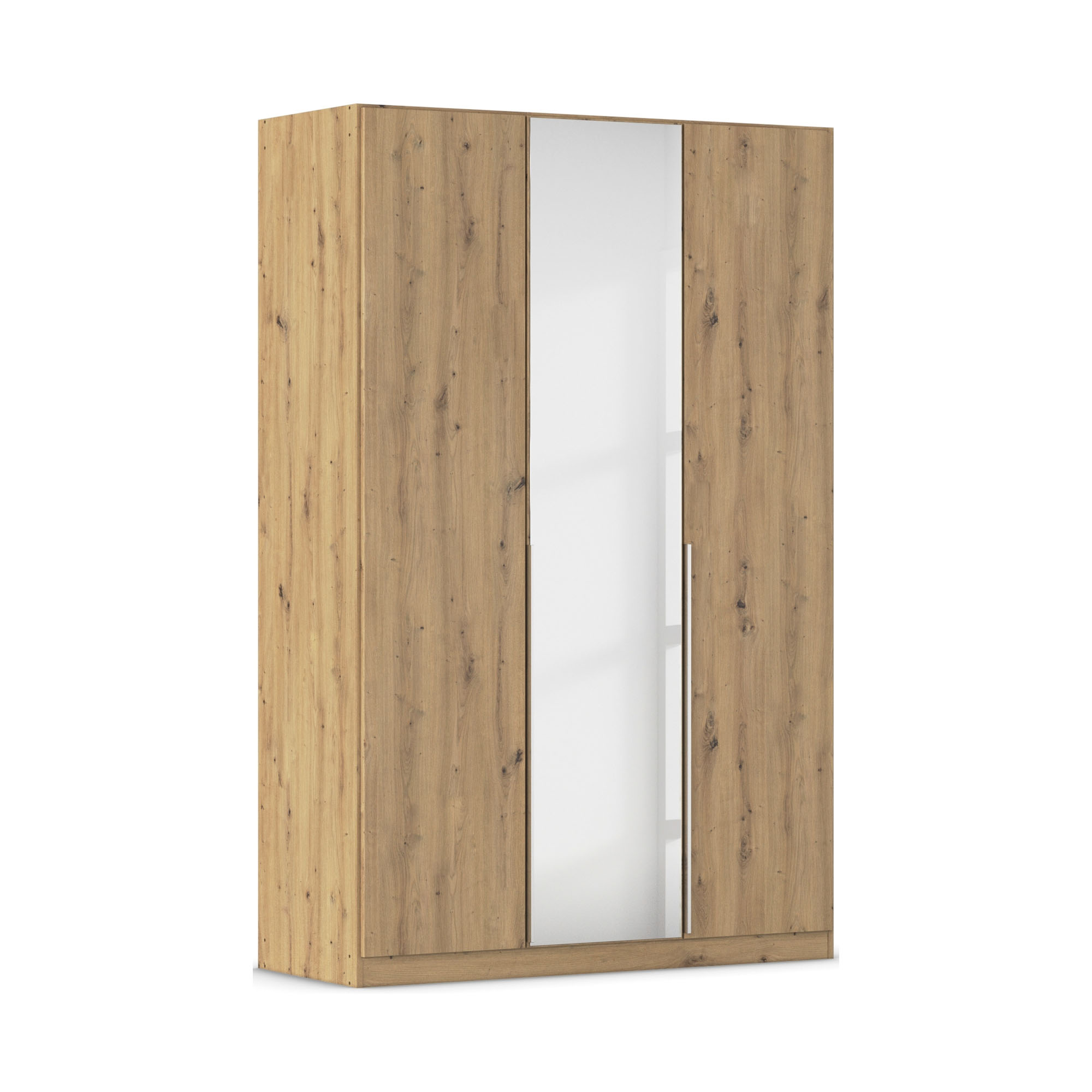 Drehtürenschrank 3-türig 1 Spiegeltüre Dekor-Druck Eiche Artisan
