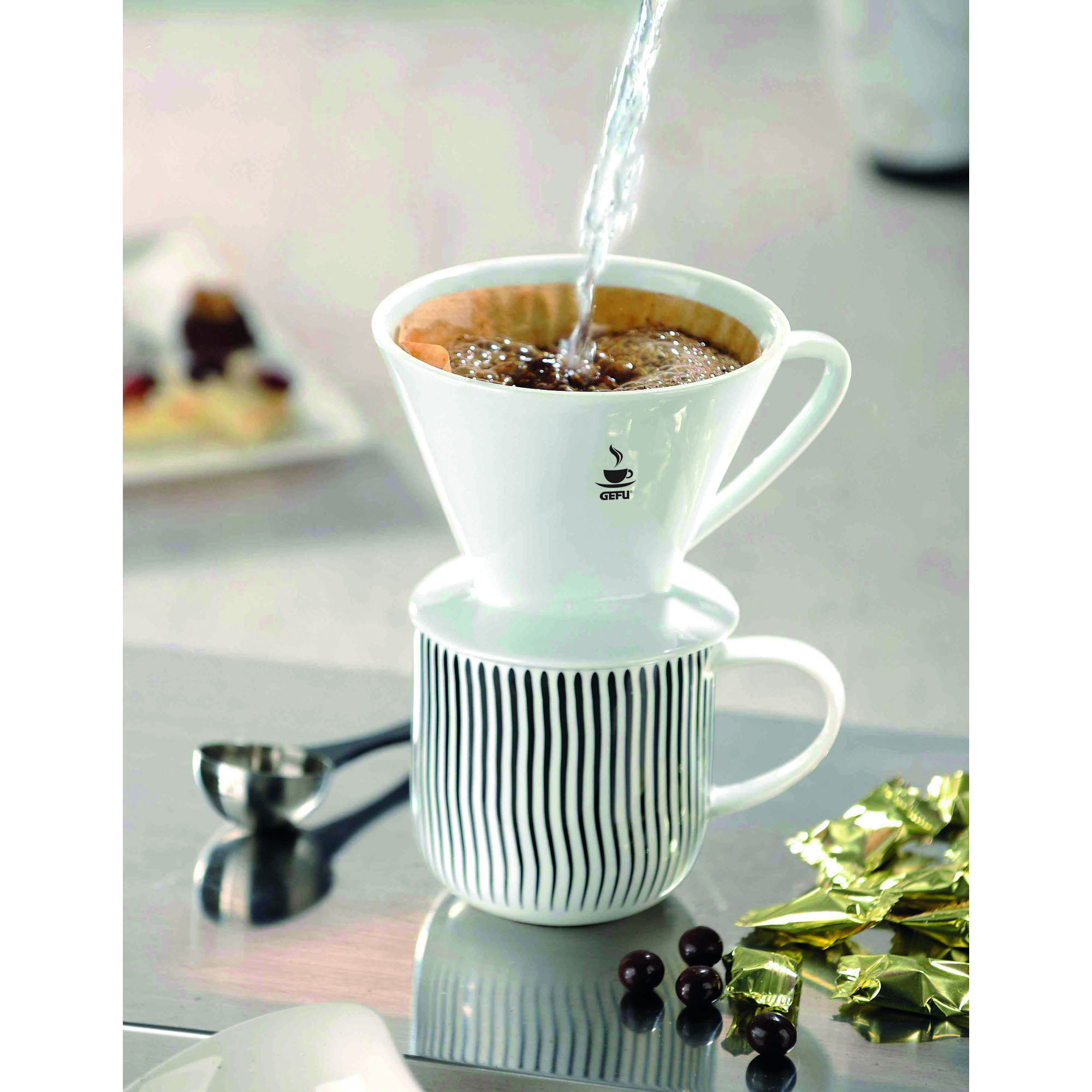 GEFU Kaffeefilter Sandro in weiß, weitere Produktansicht 1 – Art.-Nr. 63810117