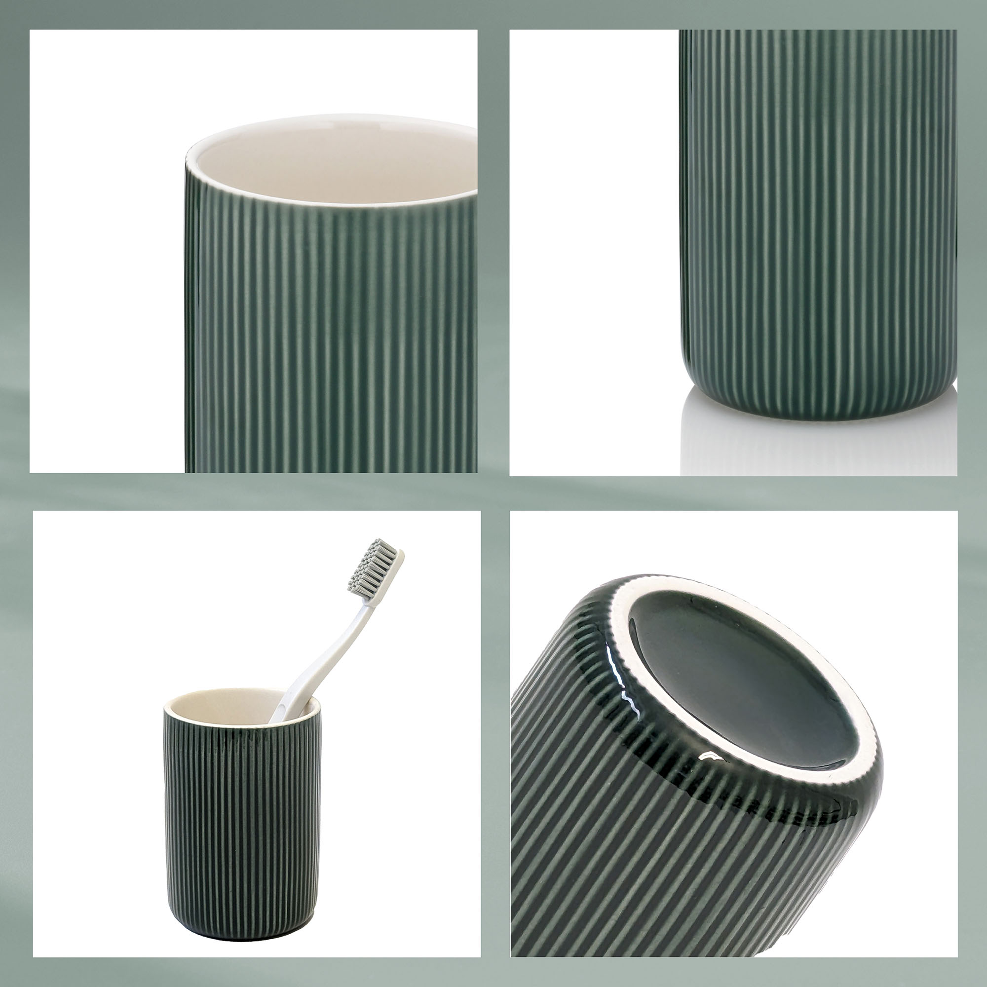 Becher Kela Ava Keramik alpengrün 10,5cm 7,5cmØ